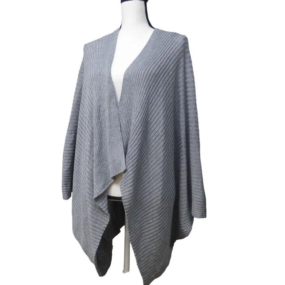 Other Save the Ocean Recycled Knit Kimono, OS, Gray Size ONE SIZE - 2 Thumbnail