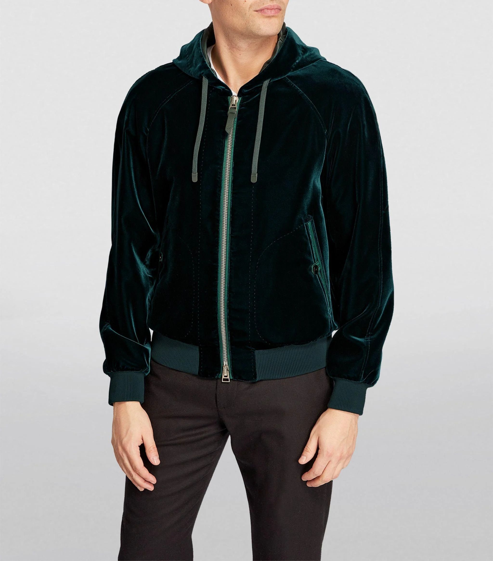 Tom Ford o1loc1c0226 Zip Up Jacket in Green Size US M / EU 48-50 / 2 - 2 Thumbnail