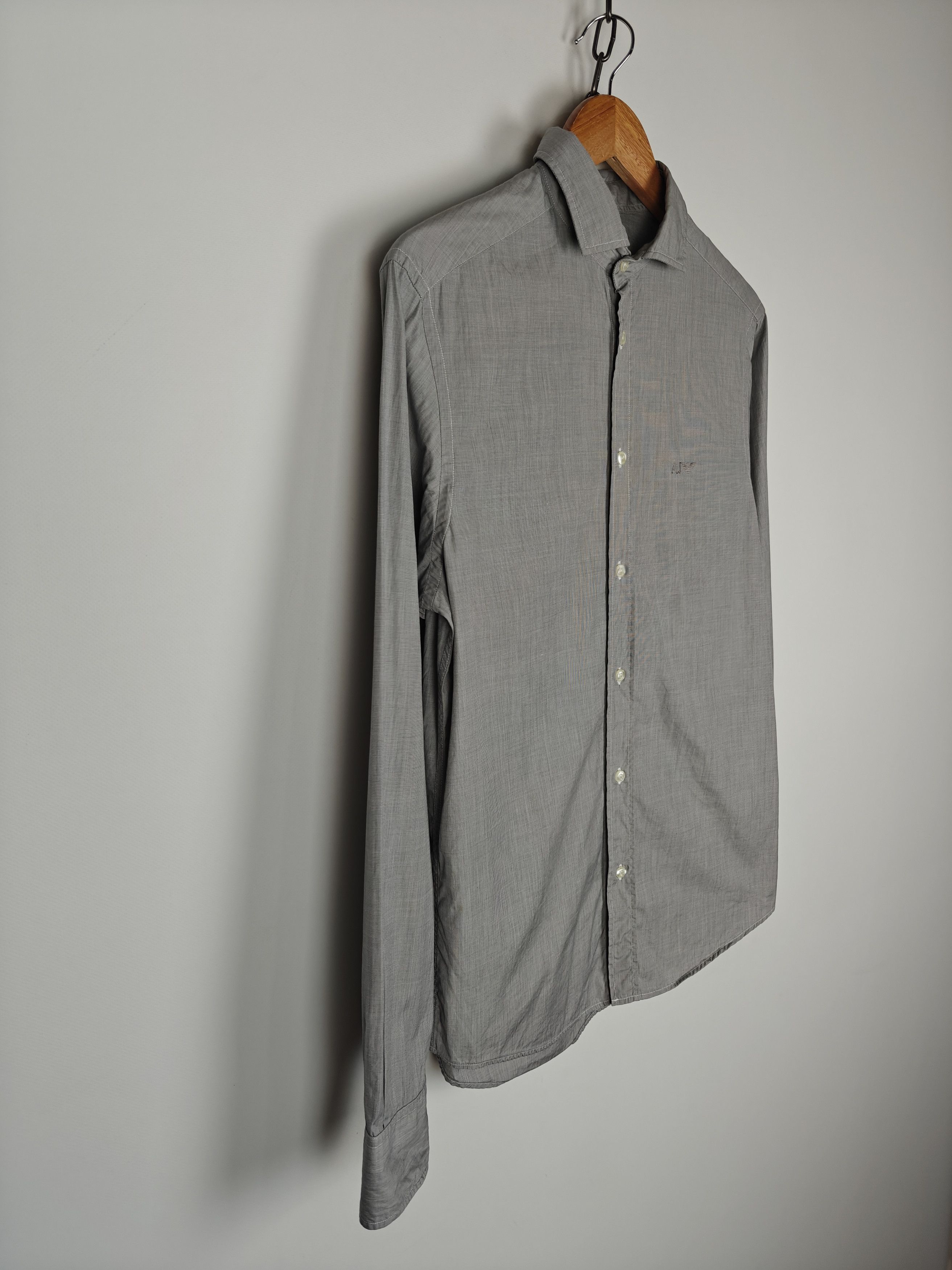 Armani Armani Jeans Shirt Collared Italian Fabric Gray size L Size US L / EU 52-54 / 3 - 5 Thumbnail
