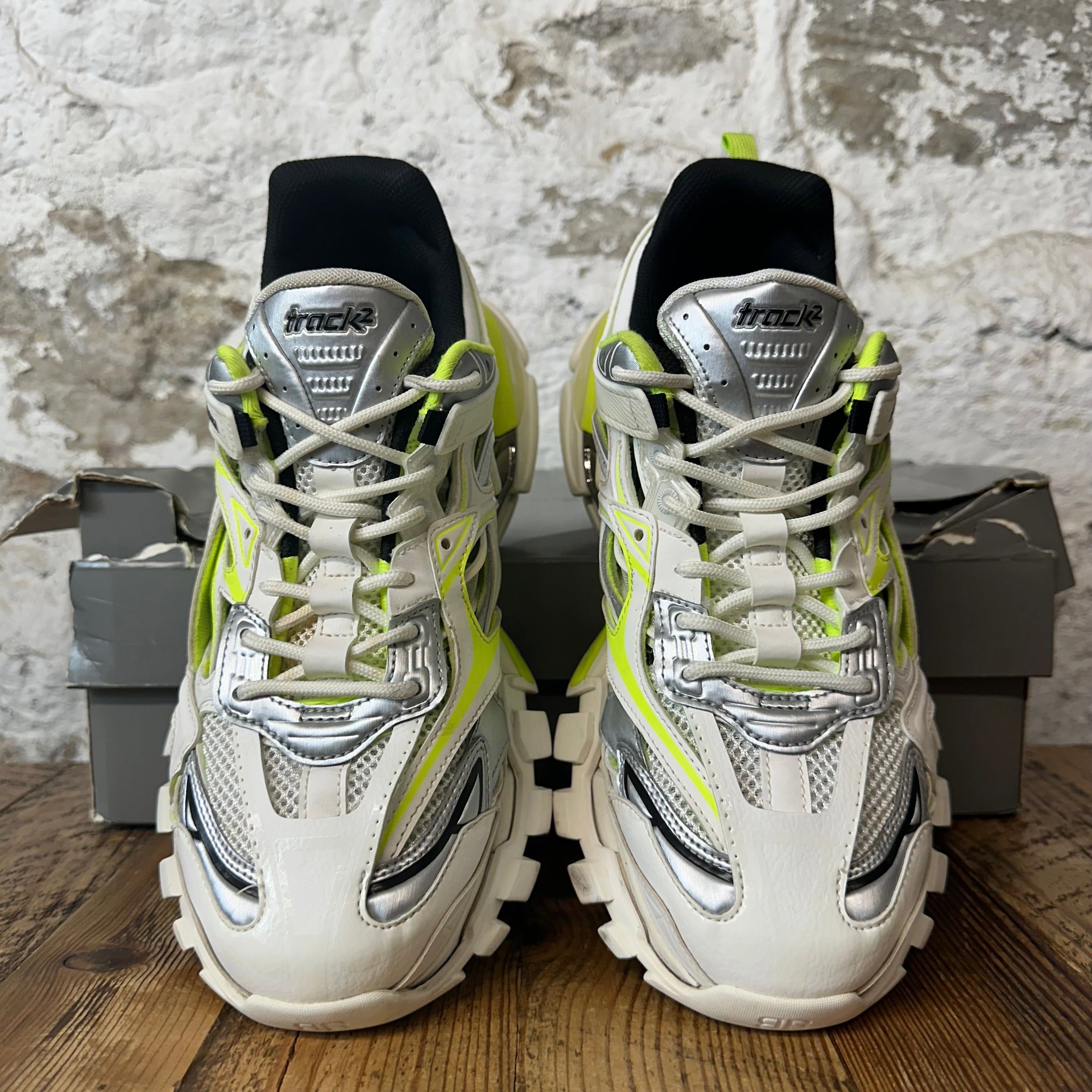 Balenciaga Balenciaga Track 2 White Cream Neon Sneaker Sz 11 (44) Size US 11 / EU 44 - 3 Thumbnail