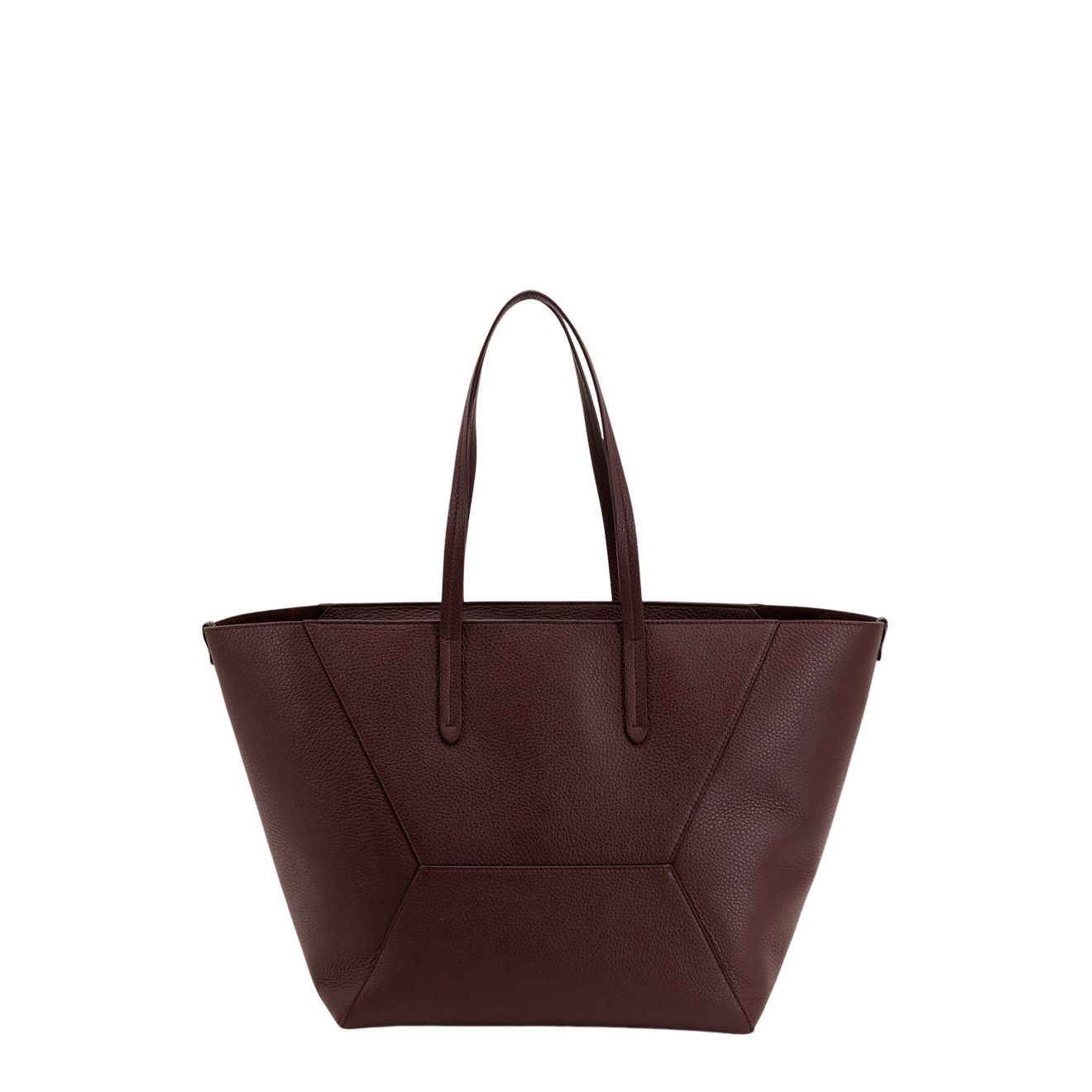 Brunello Cucinelli BRUNELLO CUCINELLI BC Duo Leather Burgundy Tote Bag New Size ONE SIZE - 2 Thumbnail