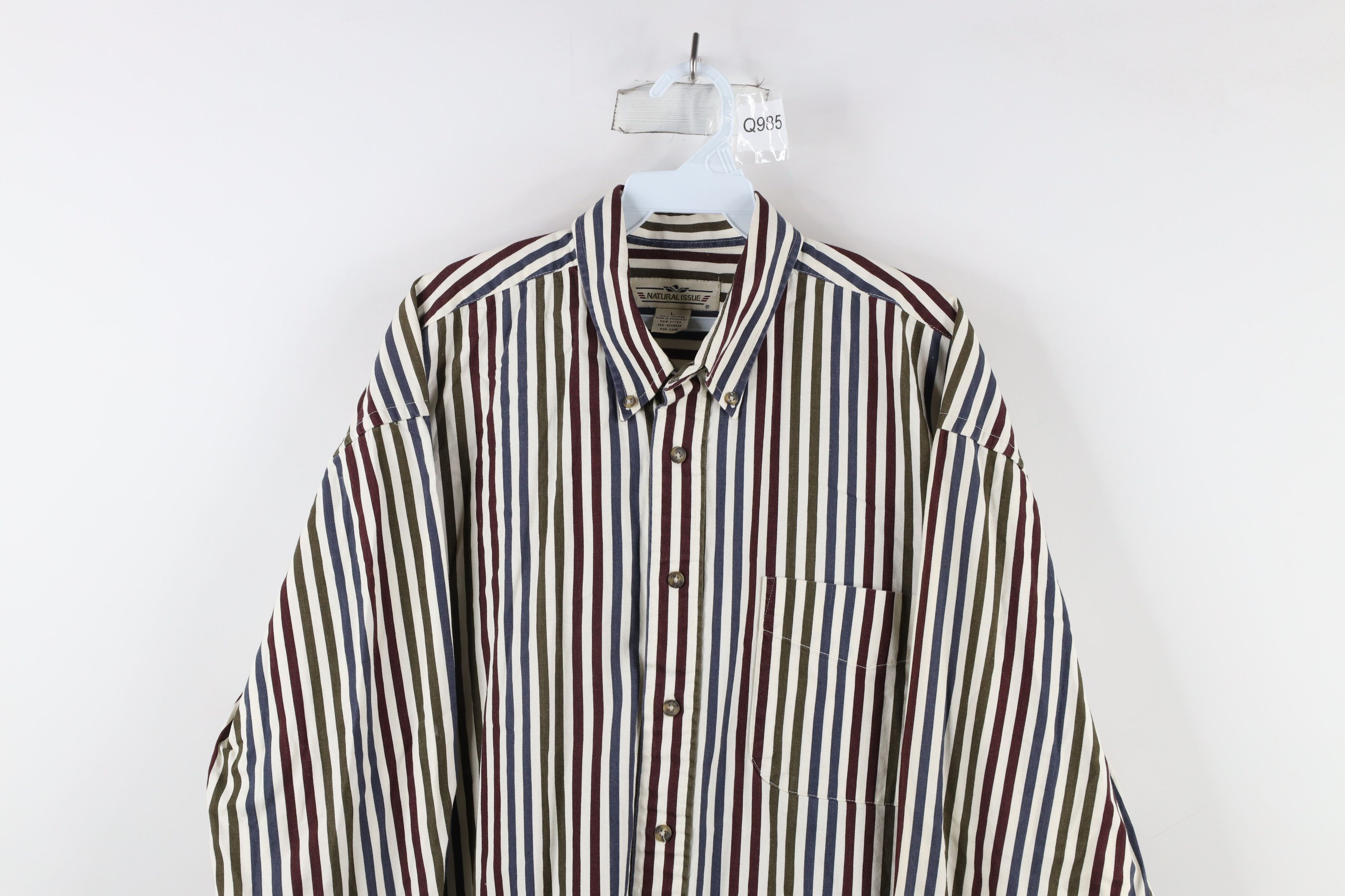 Vintage Vintage 90s Streetwear Striped Collared Button Down Shirt Size US L / EU 52-54 / 3 - 2 Thumbnail