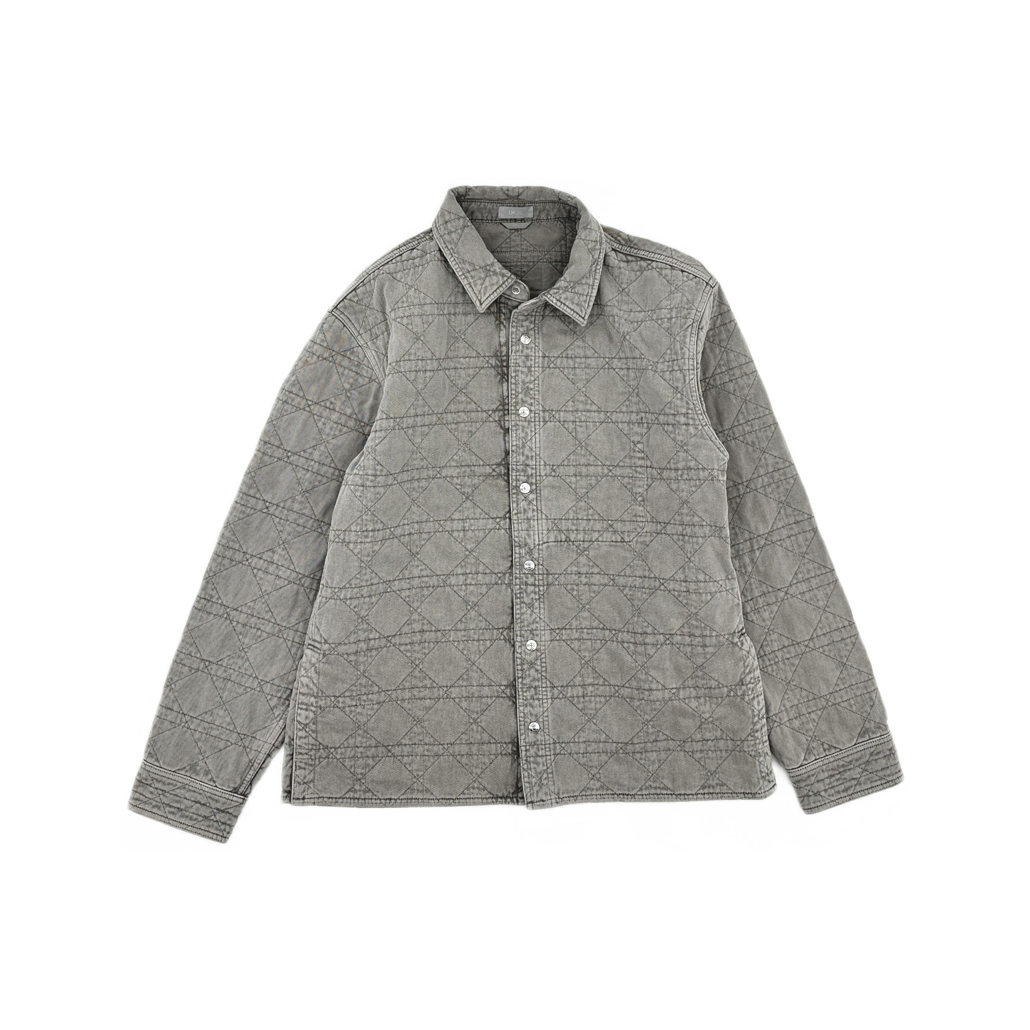 Dior Dior Cannage Quilted Cotton Shirt Size M Size US XXS / EU 40 - 1 Thumbnail