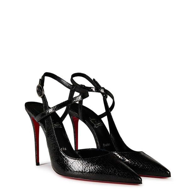 Christian Louboutin Jenlove 100mm Leather Heeled Pumps Size US 9 / IT 39 - 4 Thumbnail
