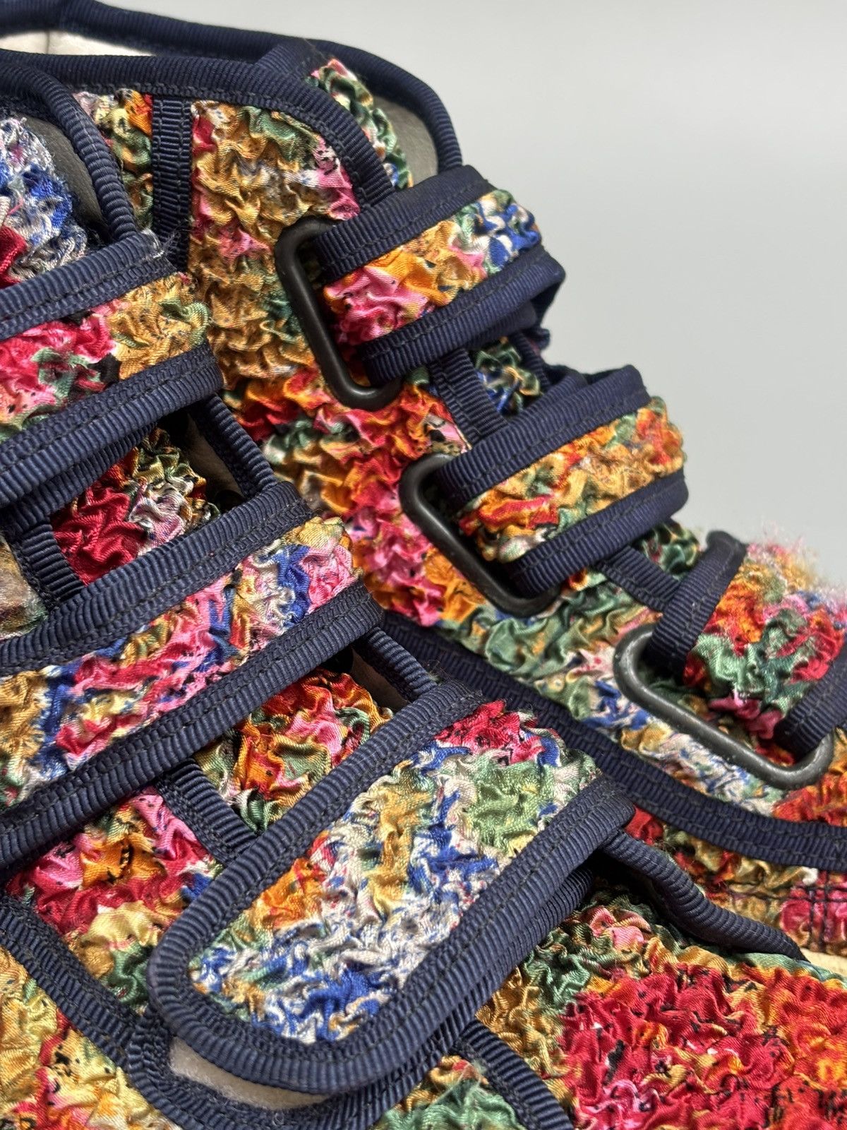 Raf Simons S/S 2013 Raf Simons Velcro Floral High Top Sneakers Size US 7 / EU 40 - 13 Thumbnail