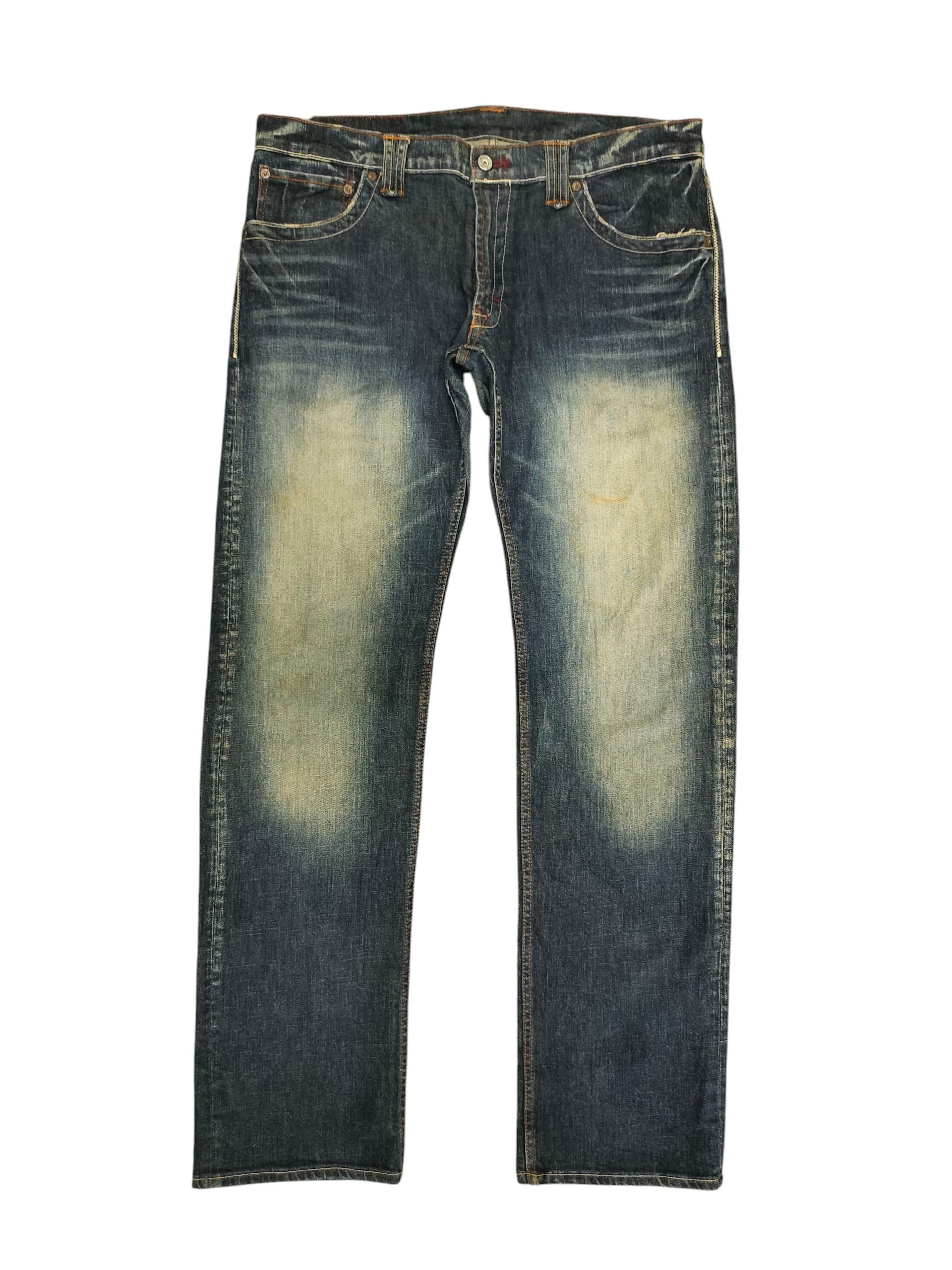 Hysteric Glamour Japanese Brand Blue Way Clawmark Rusty Faded Denim Jeans Size US 36 / EU 52 - 1 Thumbnail