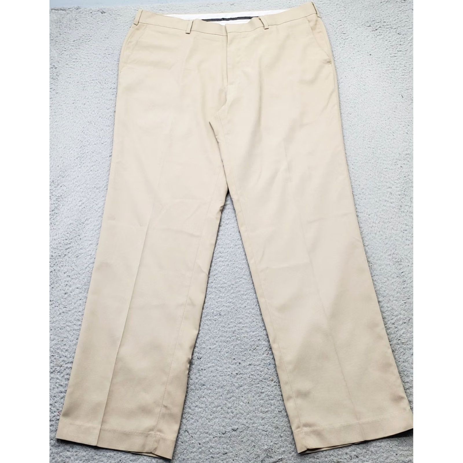 PGA Tour PGA TOUR Mens Dress Pants 38x31 Tan Solid Flat Front Formal Straight Fit Pants Mens Size 38 Tan Solid Flat Front Straight Fit Size US 38 / EU 54 - 2 Thumbnail