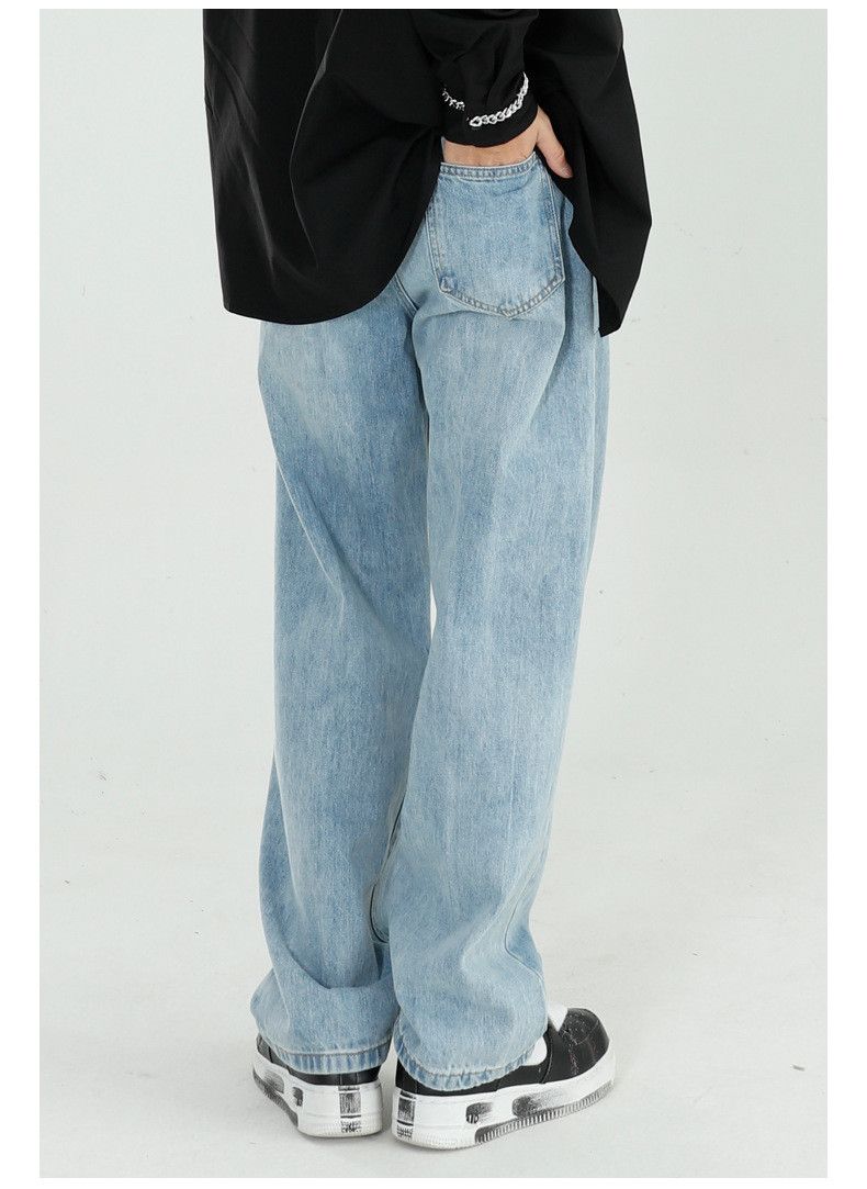Japanese Brand Japanese retro casual light blue all-match straight jeans Size US 32 / EU 48 - 2 Thumbnail