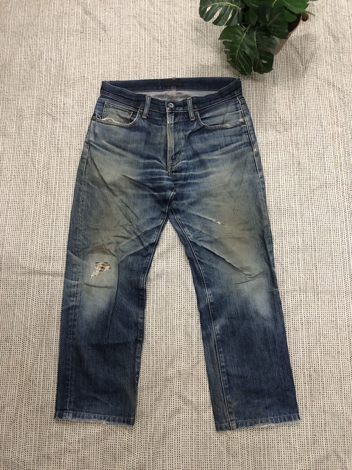 Kaihara Denim × Uniqlo Vintage Distressed Uniqlo Denim kaihara w32 Size US 32 / EU 48 - 2 Thumbnail