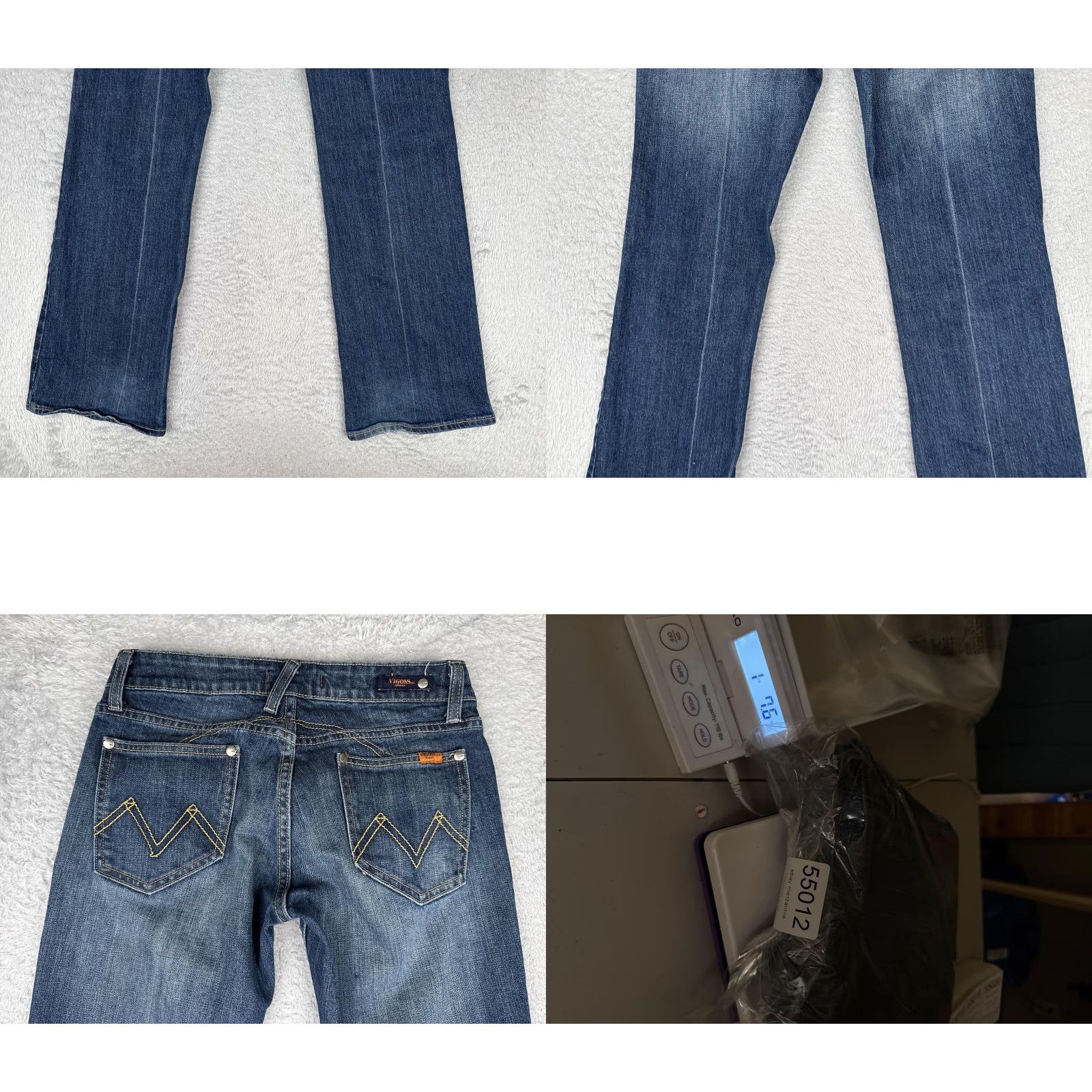 Vintage VIGOSS Jeans Bootcut Junior 7/8 Blue Medium Wash Low Rise Stretch Denim 29x32 Womens Size 28" / US 6 / IT 42 - 10 Thumbnail