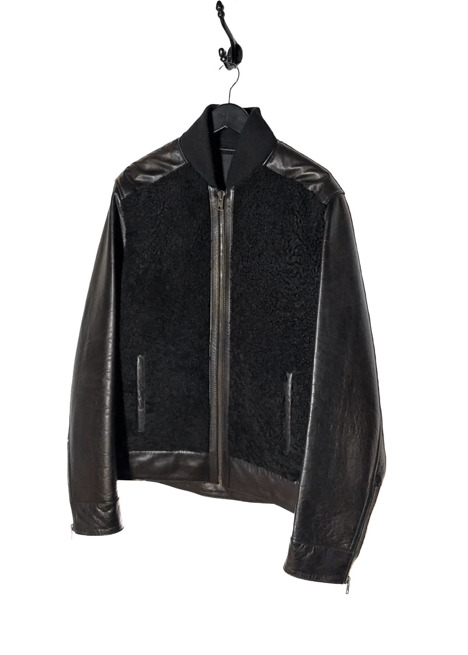 Givenchy Givenchy Brown Lambskin Black Shearling Leather Jacket Size US XL / EU 56 / 4 - 2 Thumbnail