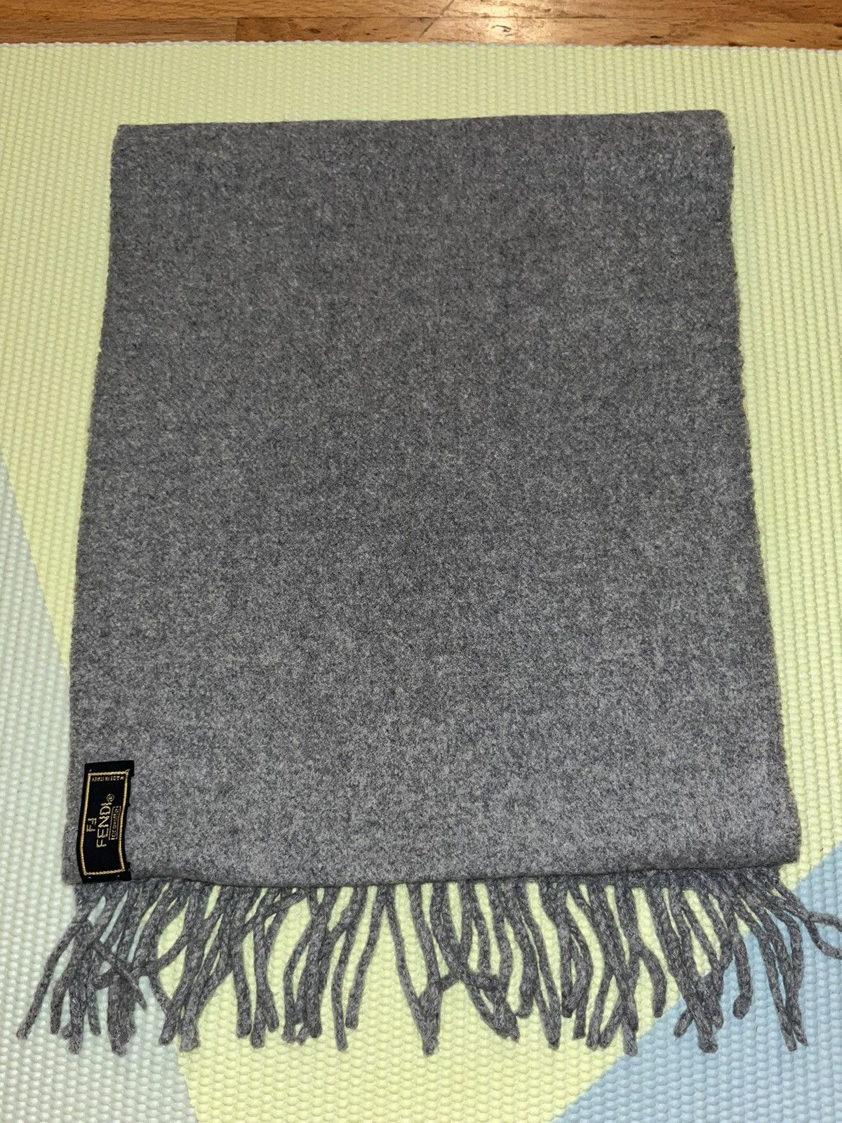 Fendi Fendi Grey Cashmere Scarf Size ONE SIZE - 1 Thumbnail