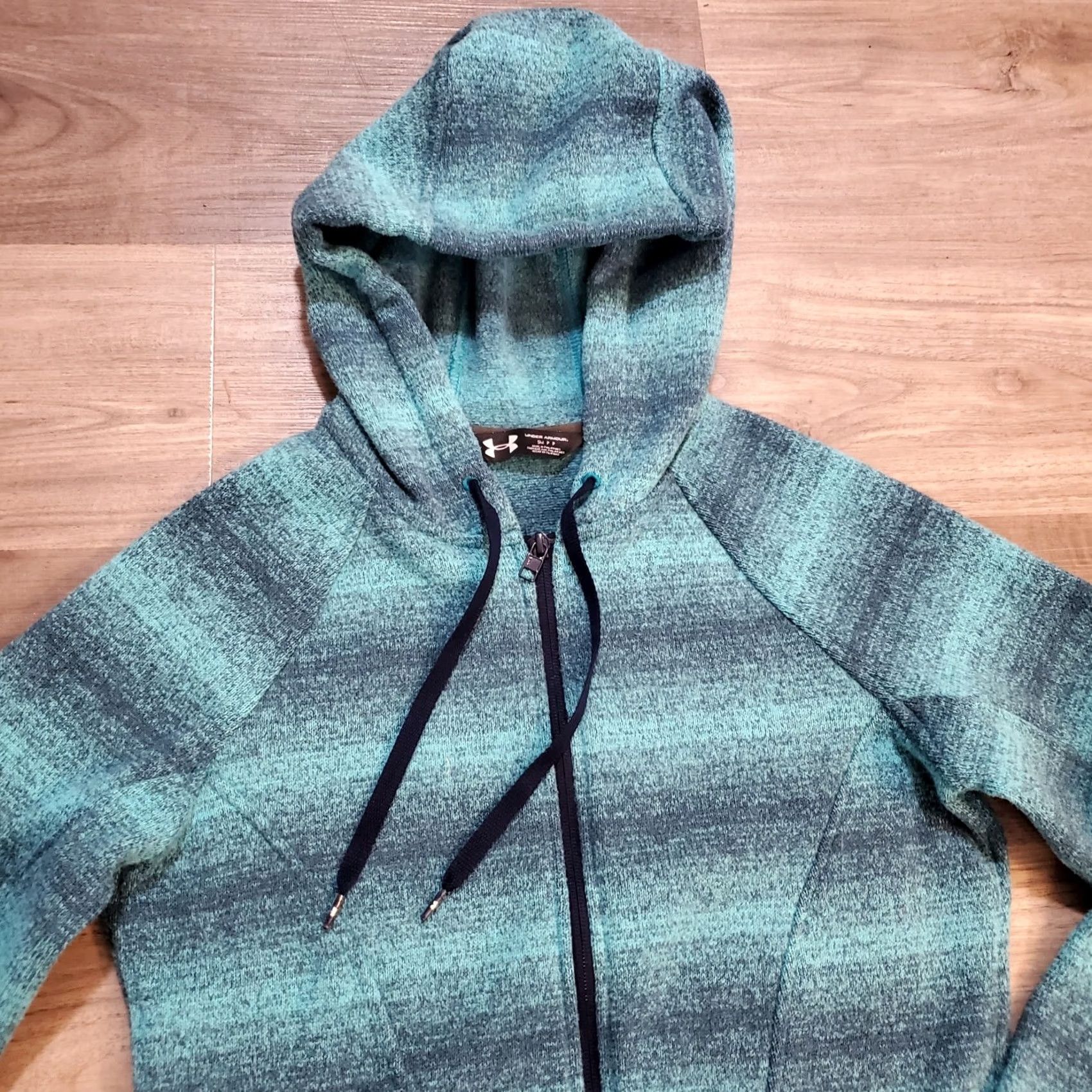 Under Armour Under Armour Storm1 ColdGear Hoodie Womens Sm Teal Full Zip Hooded Sweater Size S / US 4 / IT 40 - 5 Thumbnail