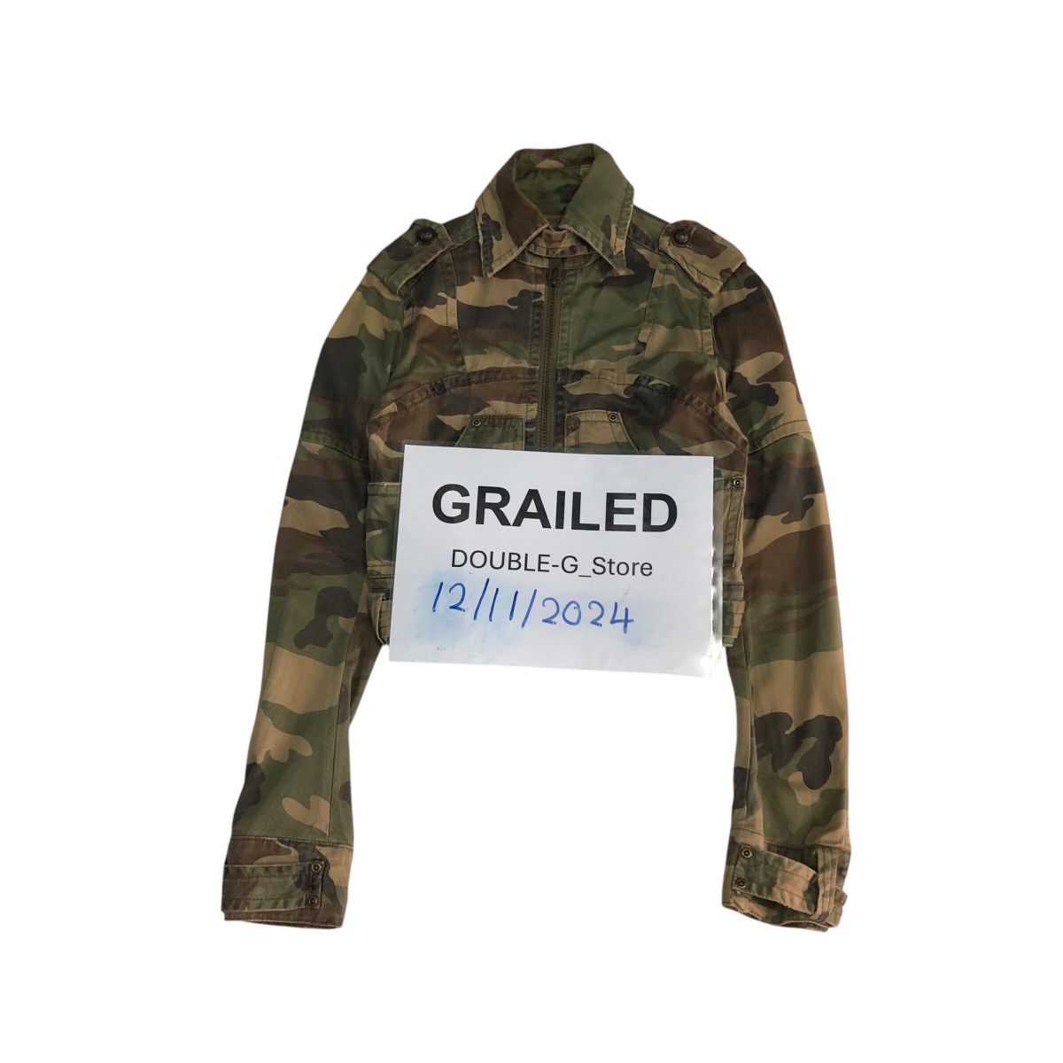 Japanese Brand 📌Vintage Cropped Biker Jacket Fakedelic Camouflage Military Size US M / EU 48-50 / 2 - 1 Thumbnail