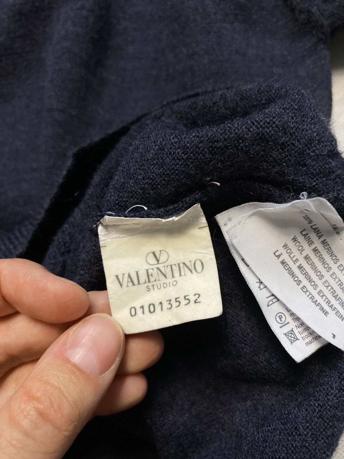 Valentino × Vintage Valentino studio wool lana merinos extrafine luxury premium Size XL / US 12-14 / IT 48-50 - 7 Thumbnail