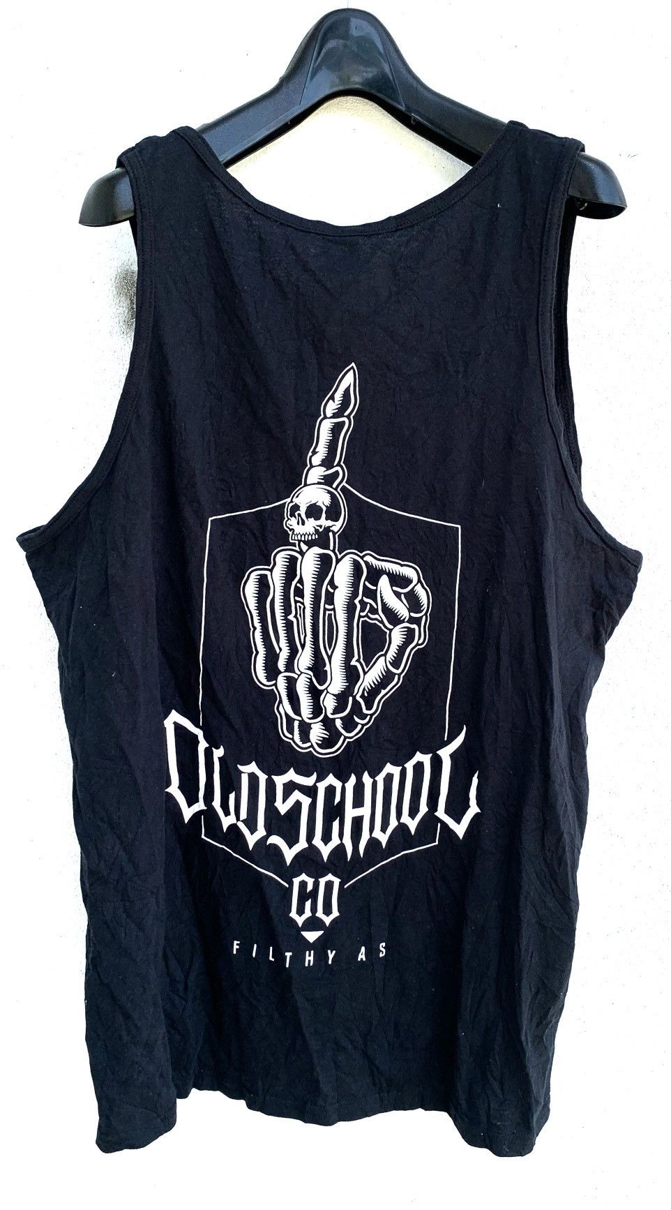 Gildan Vintage OLD SCHOOL CO Sleeveless Backhit Prints Size US XL / EU 56 / 4 - 4 Thumbnail
