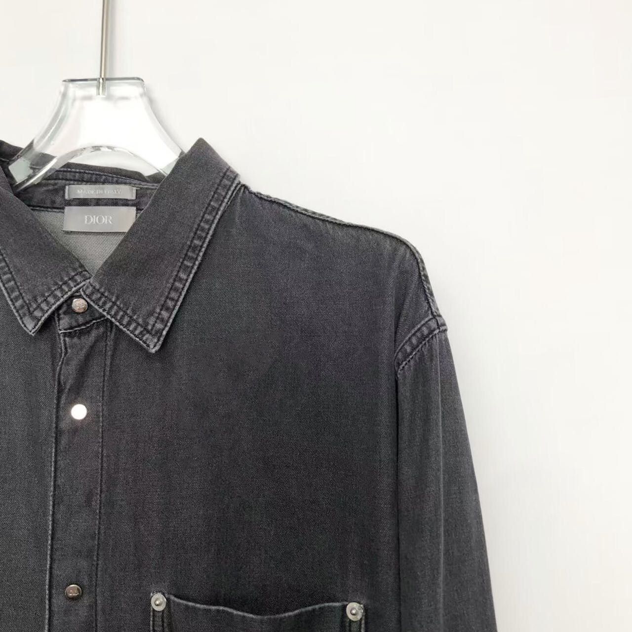 Dior Gray Long Sleeve Button-Up Shirt Size US XXS / EU 40 - 3 Thumbnail