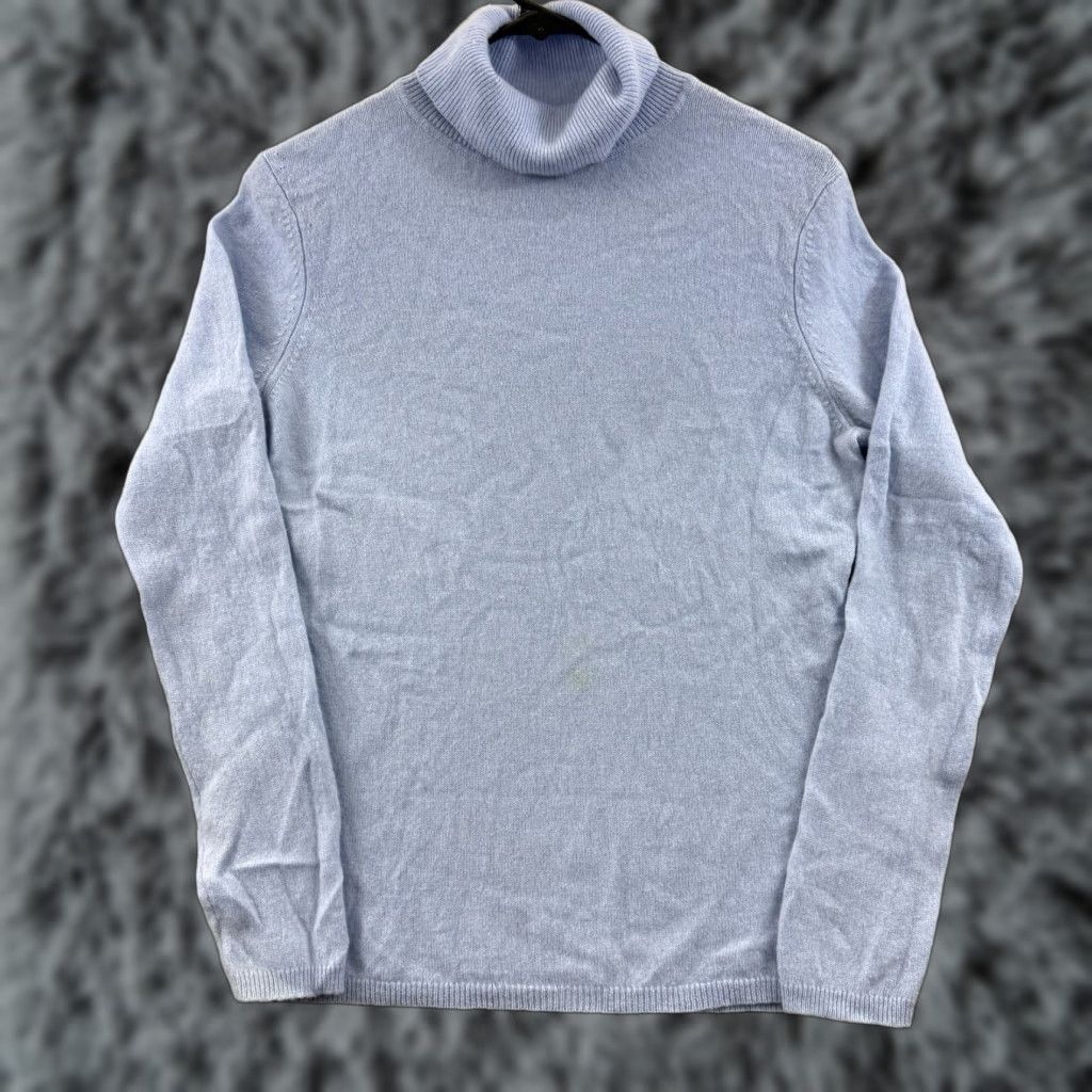 Vintage VINTAGE Cashmere Charter Club Luxury Sweater Women’s Medium Blue Knit Turtleneck Preppy Size M / US 6-8 / IT 42-44 - 1 Thumbnail