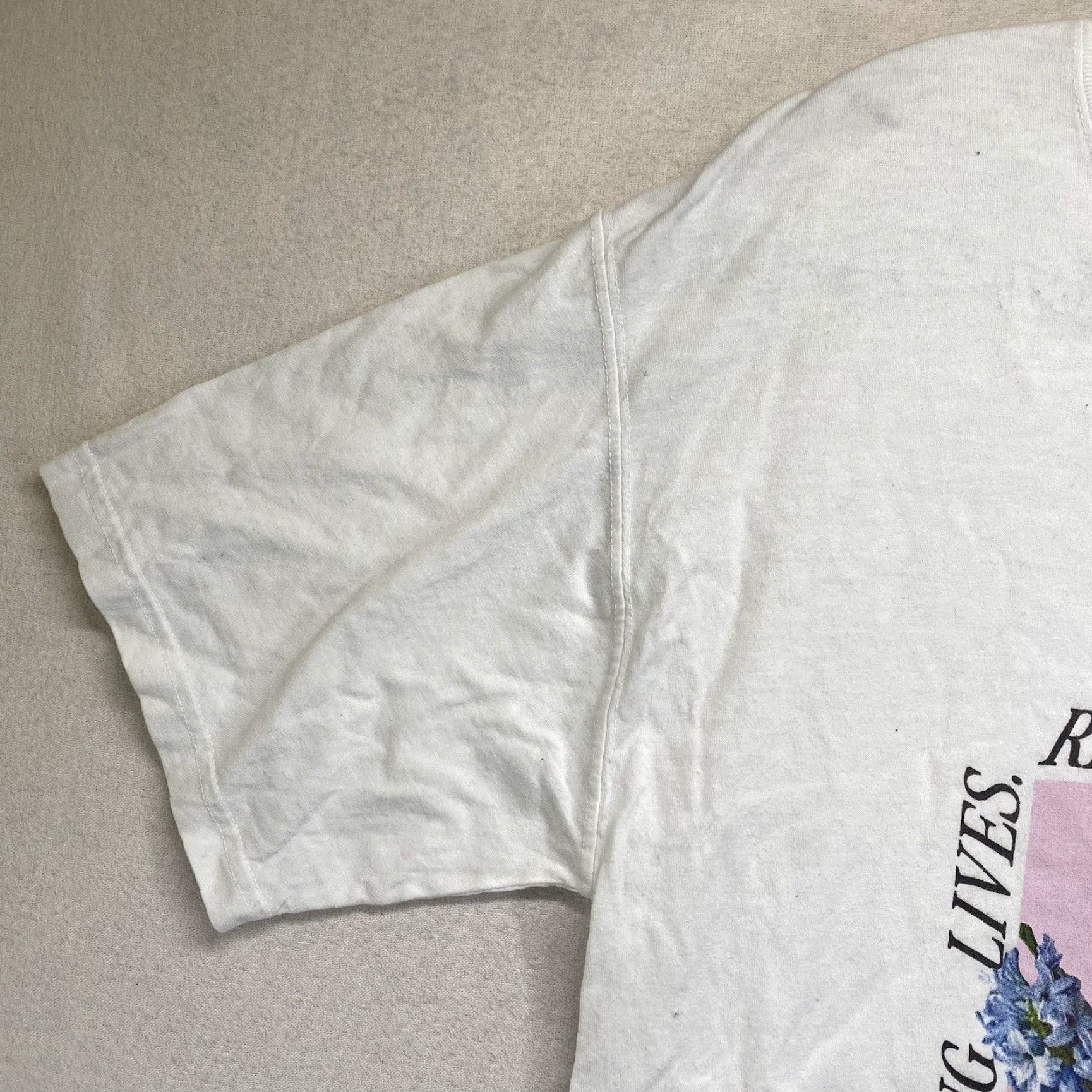 Vintage VINTAGE Women's Christian Religious Jesus T-Shirt Medium Floral Reaching People Building Lives Shirt Casual Missionary Faith Comfort Wash Size M / US 6-8 / IT 42-44 - 7 Thumbnail