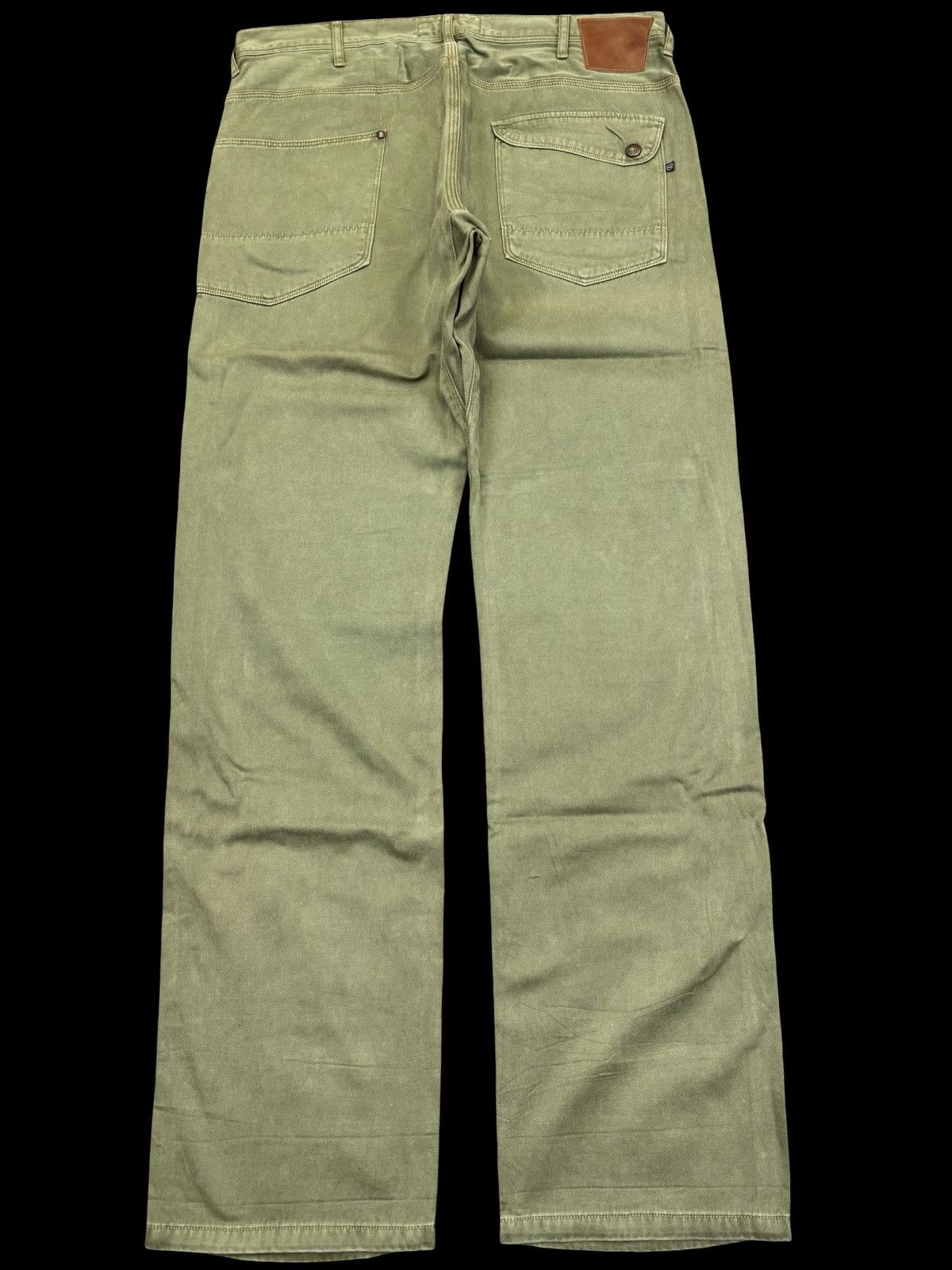 Japanese Brand 💥SPELLBOUND Japan Military Green Triple Stitch Pant F883 Size US 34 / EU 50 - 2 Thumbnail