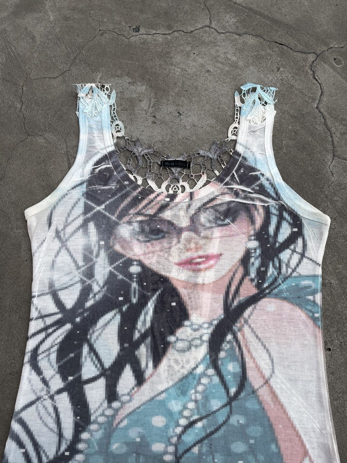 Other A Tunic / Tank Top Tee w/ Unknown Diva. Y2K / Millennium Size L / US 10 / IT 46 - 2 Thumbnail