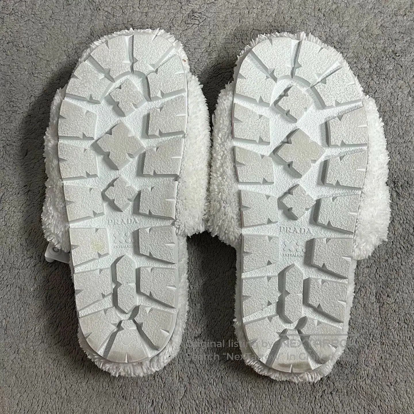 Prada prada fuzzy logo slide sandals size 35. Size US 5 / IT 35 - 5 Thumbnail