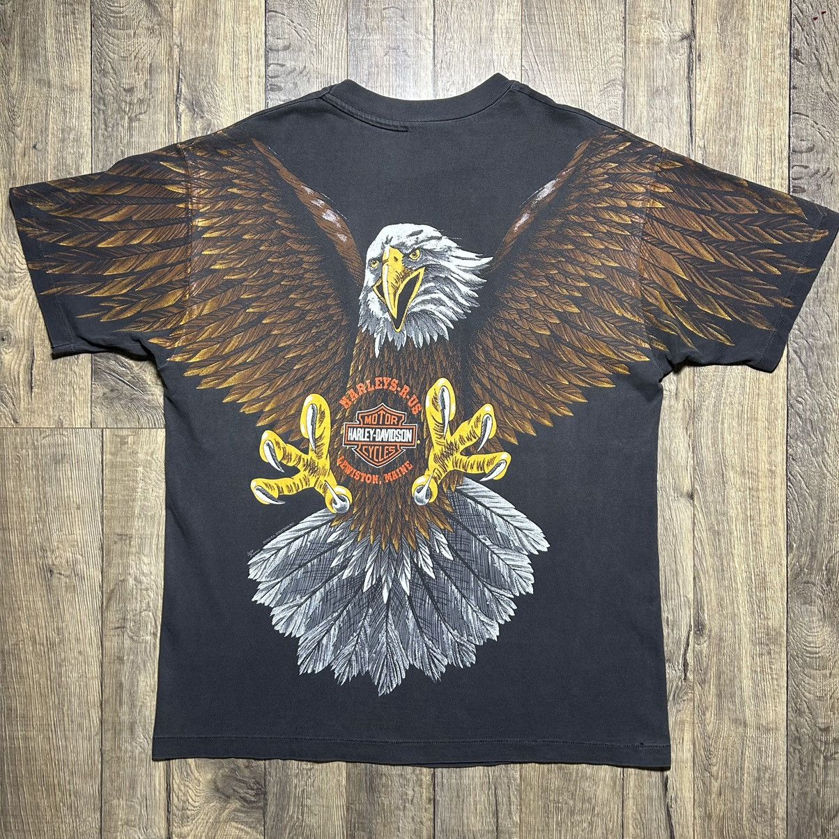 Harley Davidson × Vintage Vintage Harley Davidson 1993 All Over Print 90s T Shirt XL Size US XL / EU 56 / 4 - 5 Thumbnail