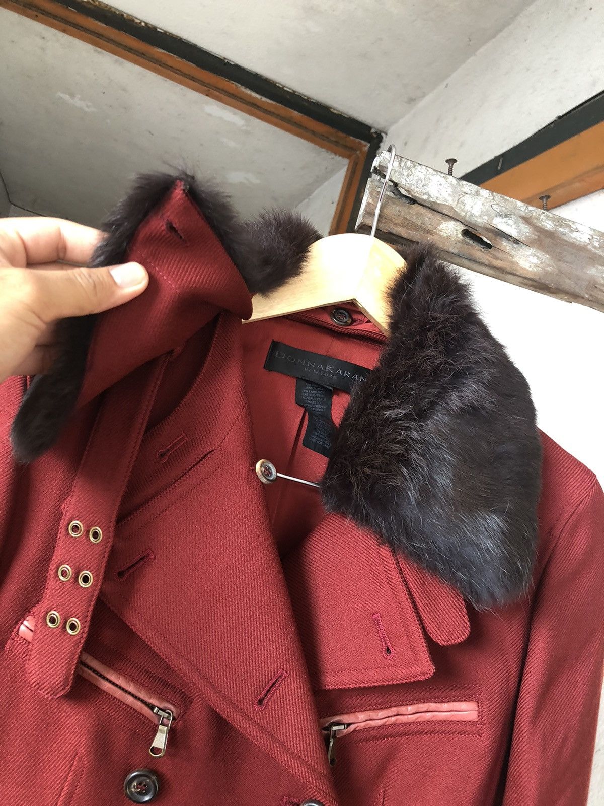 Donna Karan Rare❗️Donna Karan New York Jacket With Fur Size S / US 4 / IT 40 - 8 Thumbnail