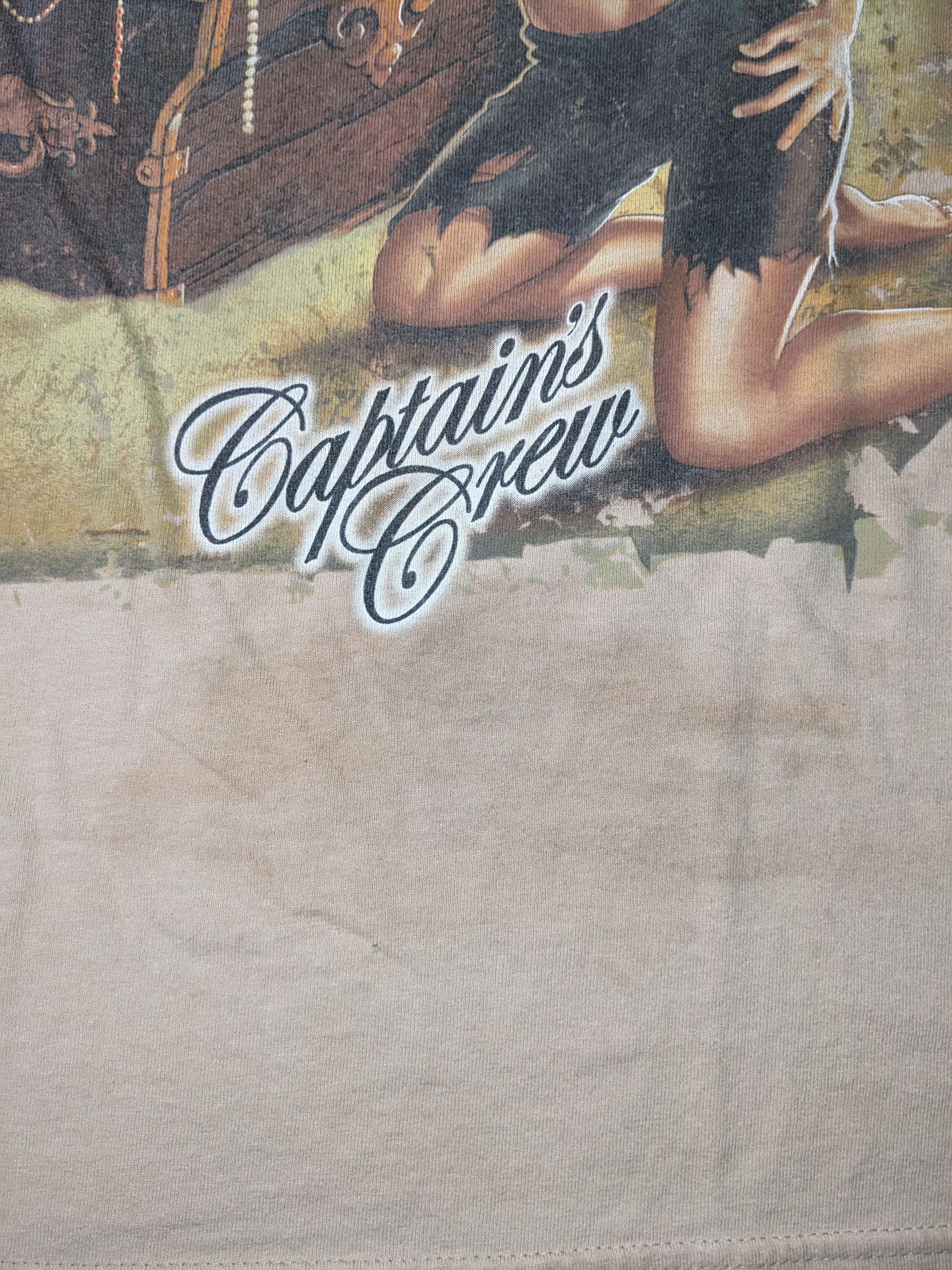 Vintage Vintage 2007 Captain Morgan Rum Alcohol Beige Large T-Shirt Size US L / EU 52-54 / 3 - 9 Thumbnail