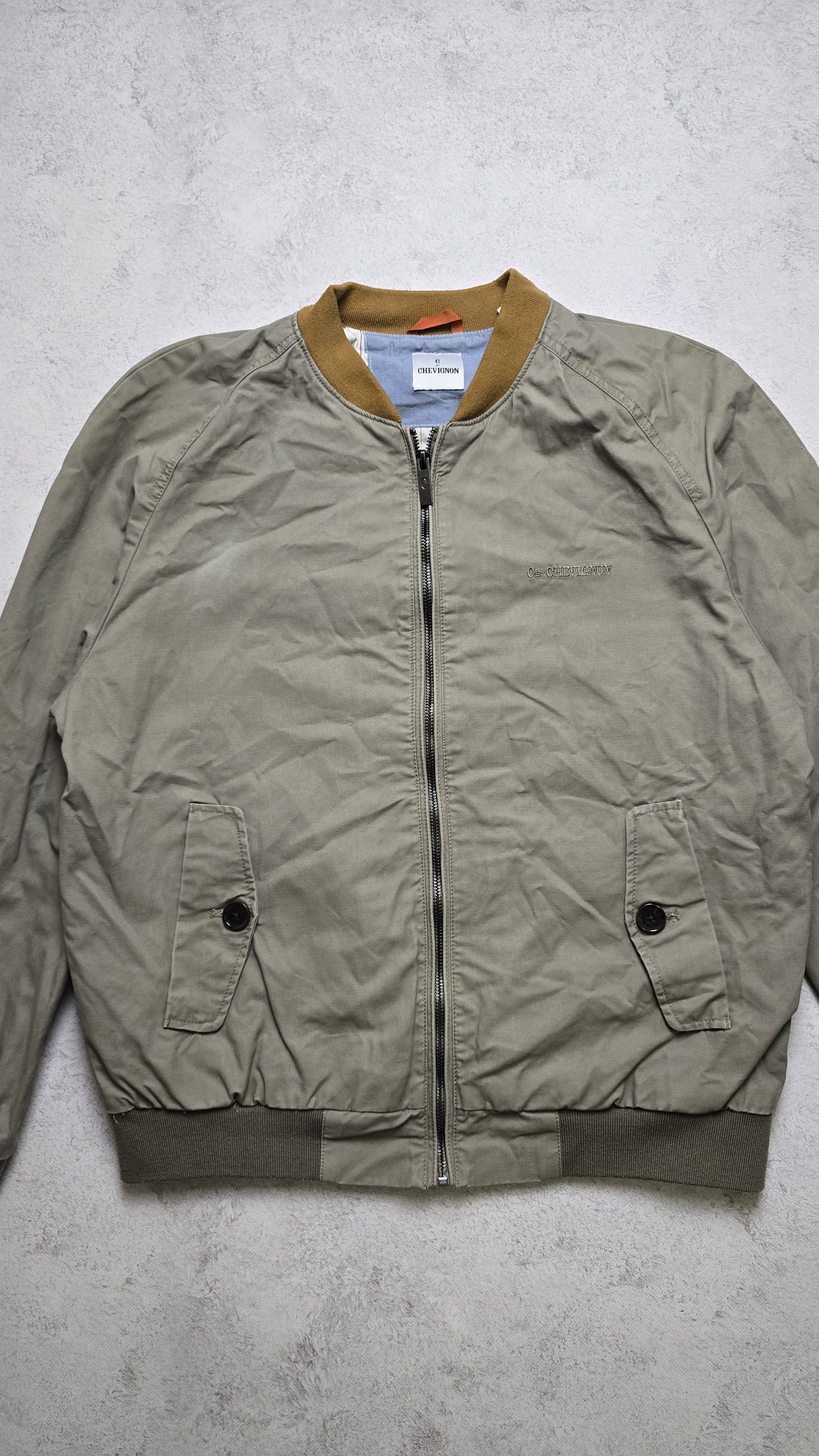 Chevignon Chevignon Denim Vintage BOMBER Jacket Beige Casual Size US L / EU 52-54 / 3 - 5 Thumbnail