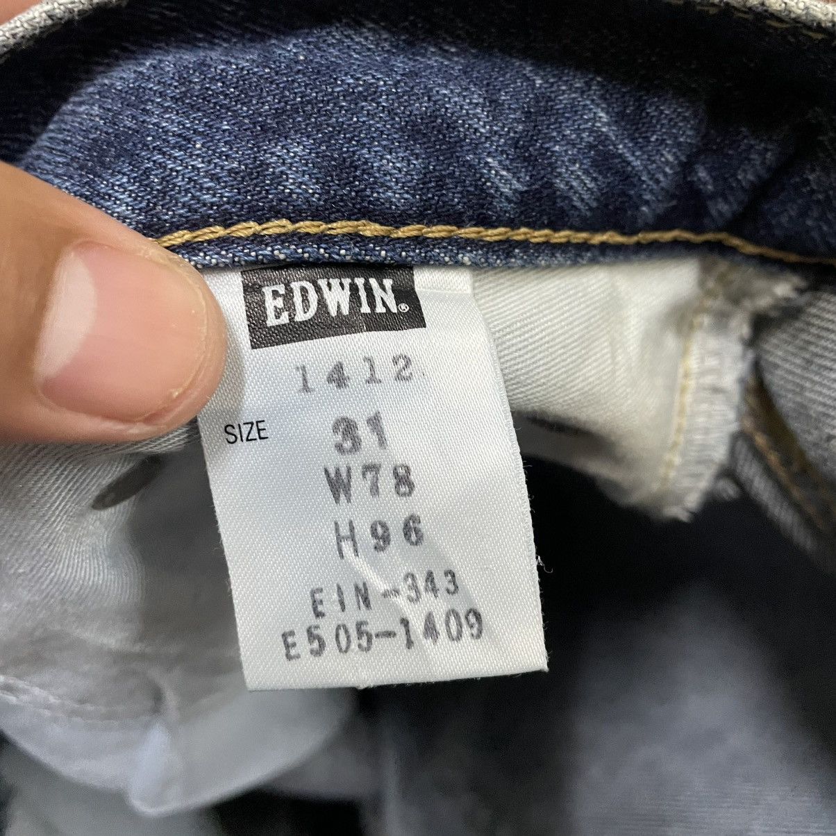 Edwin 🔥Vintage 90s Edwin 403 Blue Washed Regular Fit Denim Jeans Size US 31 - 12 Thumbnail