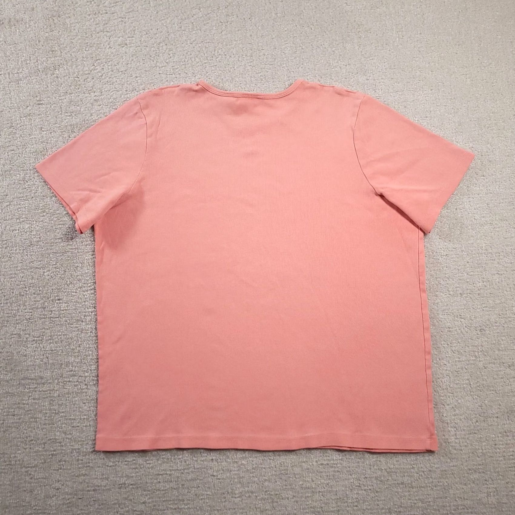 Vintage Willow Bay Womens Plus Size 1X Shirt Pink Short Sleeve Cotton T-Shirt Size XL / US 12-14 / IT 48-50 - 7 Thumbnail