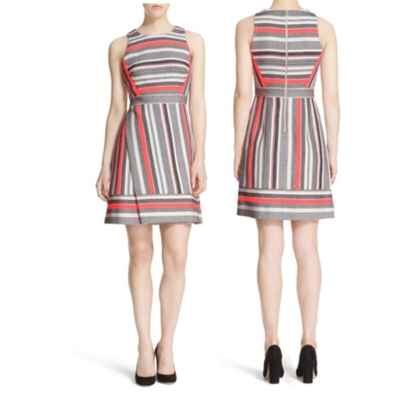 Kate Spade NEW Kate Spade Flights of Fancy Ribbon Jacquard Dress 10 Size L / US 10 / IT 46 - 1 Thumbnail