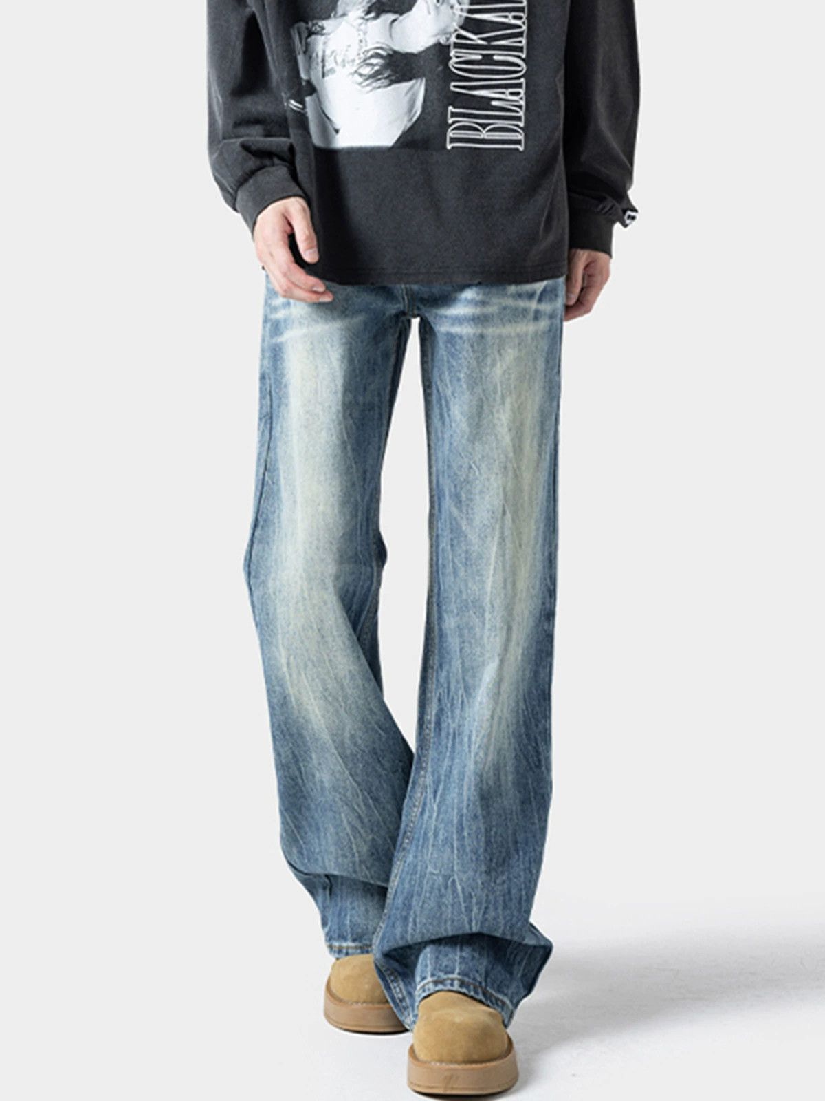Jean High street washed American lightning distressed jeans Size US 32 / EU 48 - 1 Thumbnail