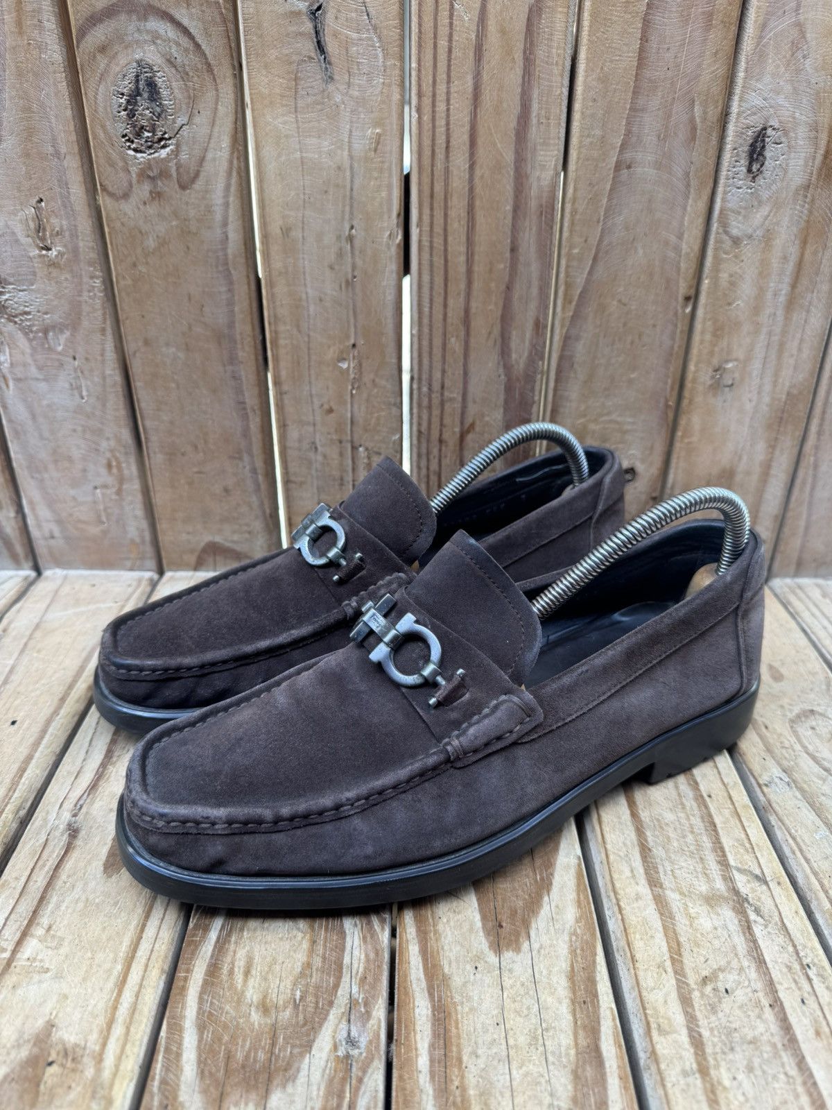 Salvatore Ferragamo Salvatore Ferragamo brown suede leather loafers EUR 42 EE Size US 8 / EU 41 - 1 Thumbnail