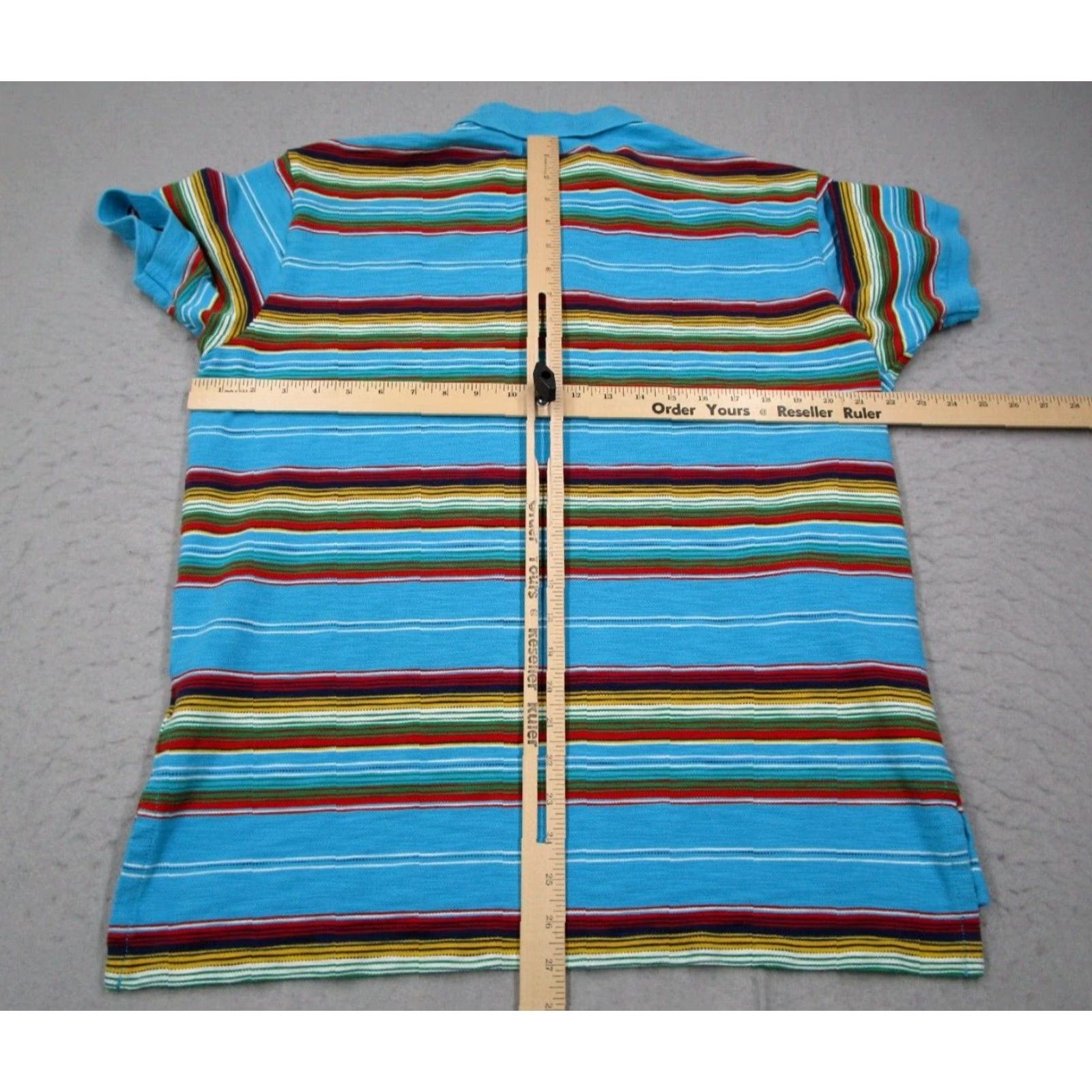 Polo Ralph Lauren VINTAGE Polo Ralph Lauren Shirt Mens Large Blue Knit Southwest Short Sleeve Pony Size US L / EU 52-54 / 3 - 4 Thumbnail