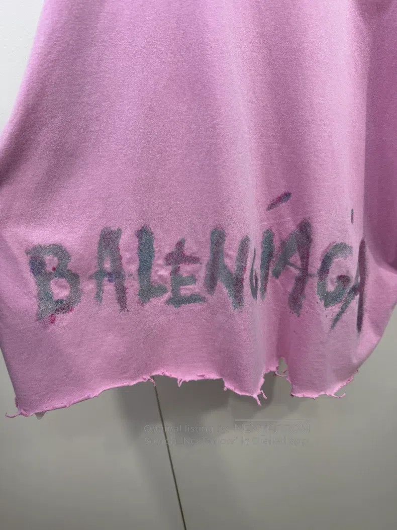 Balenciaga Balenciaga Pink Graffiti Short Sleeve Size US S / EU 44-46 / 1 - 4 Thumbnail
