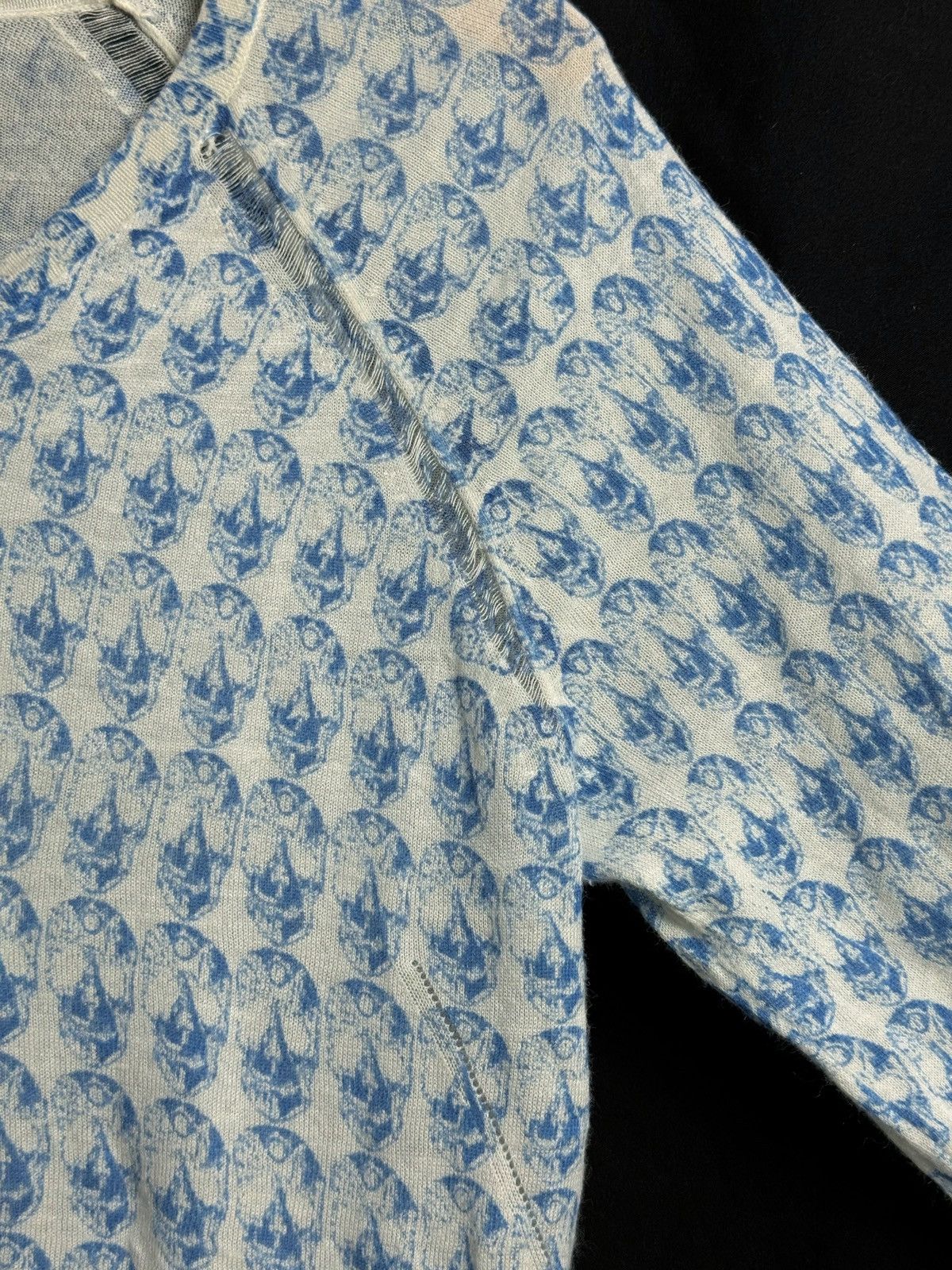 If Six Was Nine × Le Grande Bleu (L.G.B.) Japanese Skulls Long Sleeve Linen Size US M / EU 48-50 / 2 - 5 Thumbnail