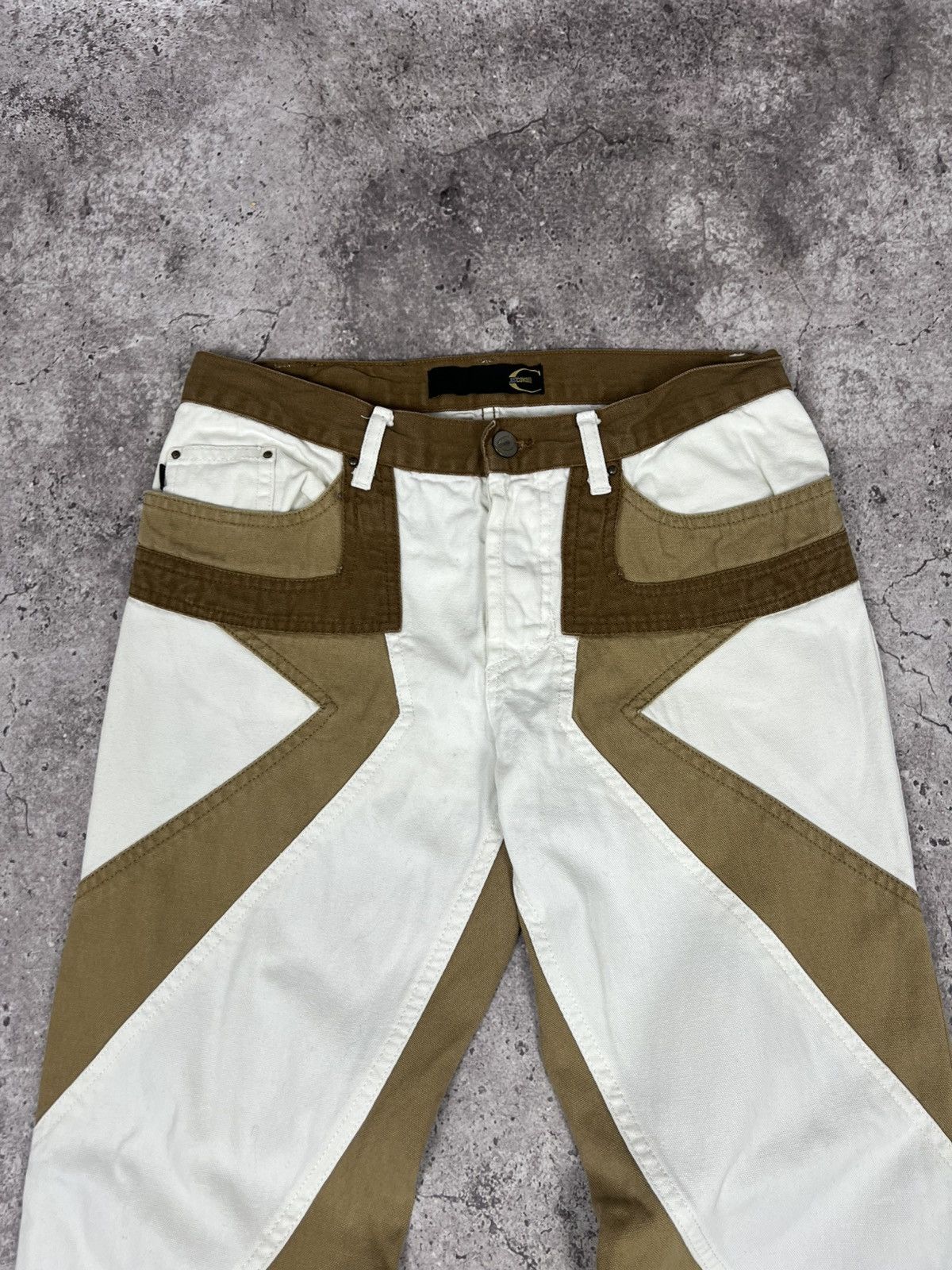 Just Cavalli Just Cavalli Geometrical Patchwork Jeans Pants Size 32" / US 10 / IT 46 - 2 Thumbnail