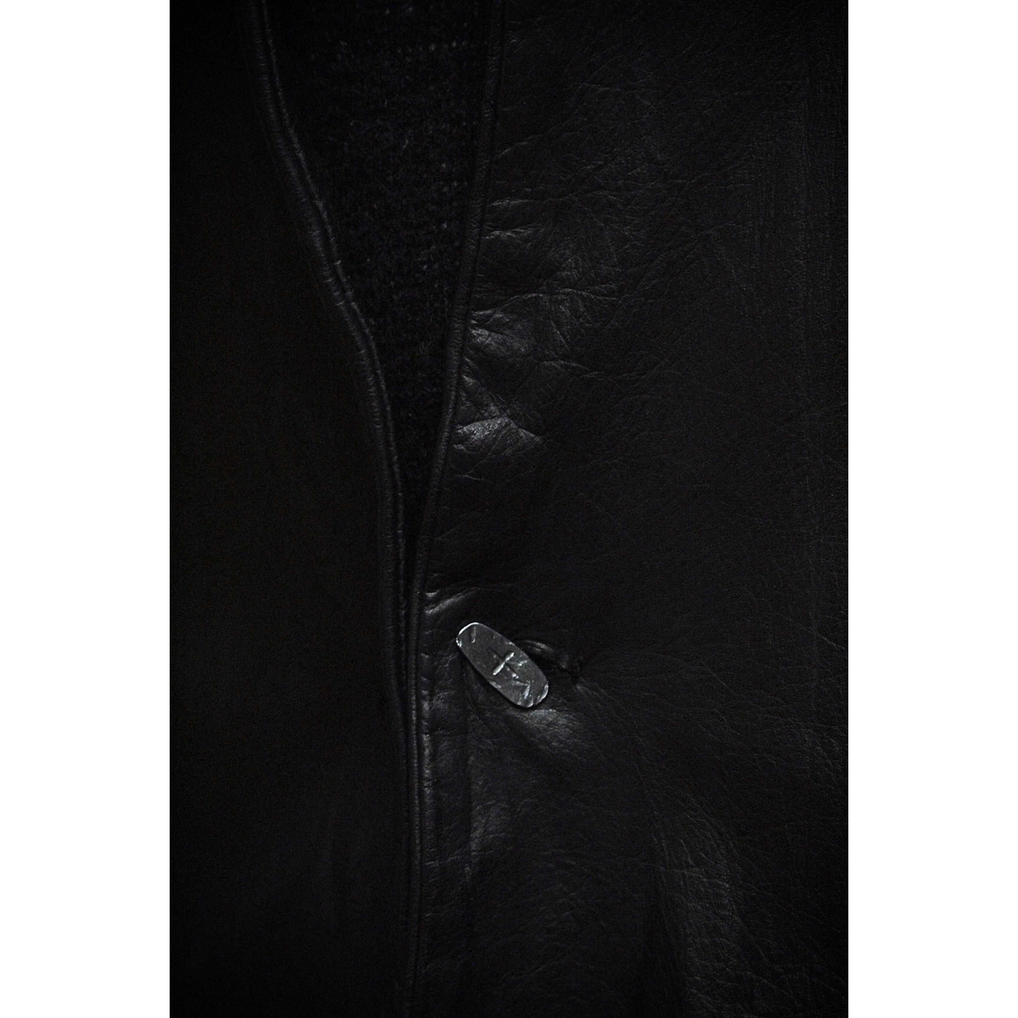 Ma+ m.a+ by Maurizio Amadei'J110 SY 0.5 Shawl Cow Leather Blazer Size US S / EU 44-46 / 1 - 4 Thumbnail