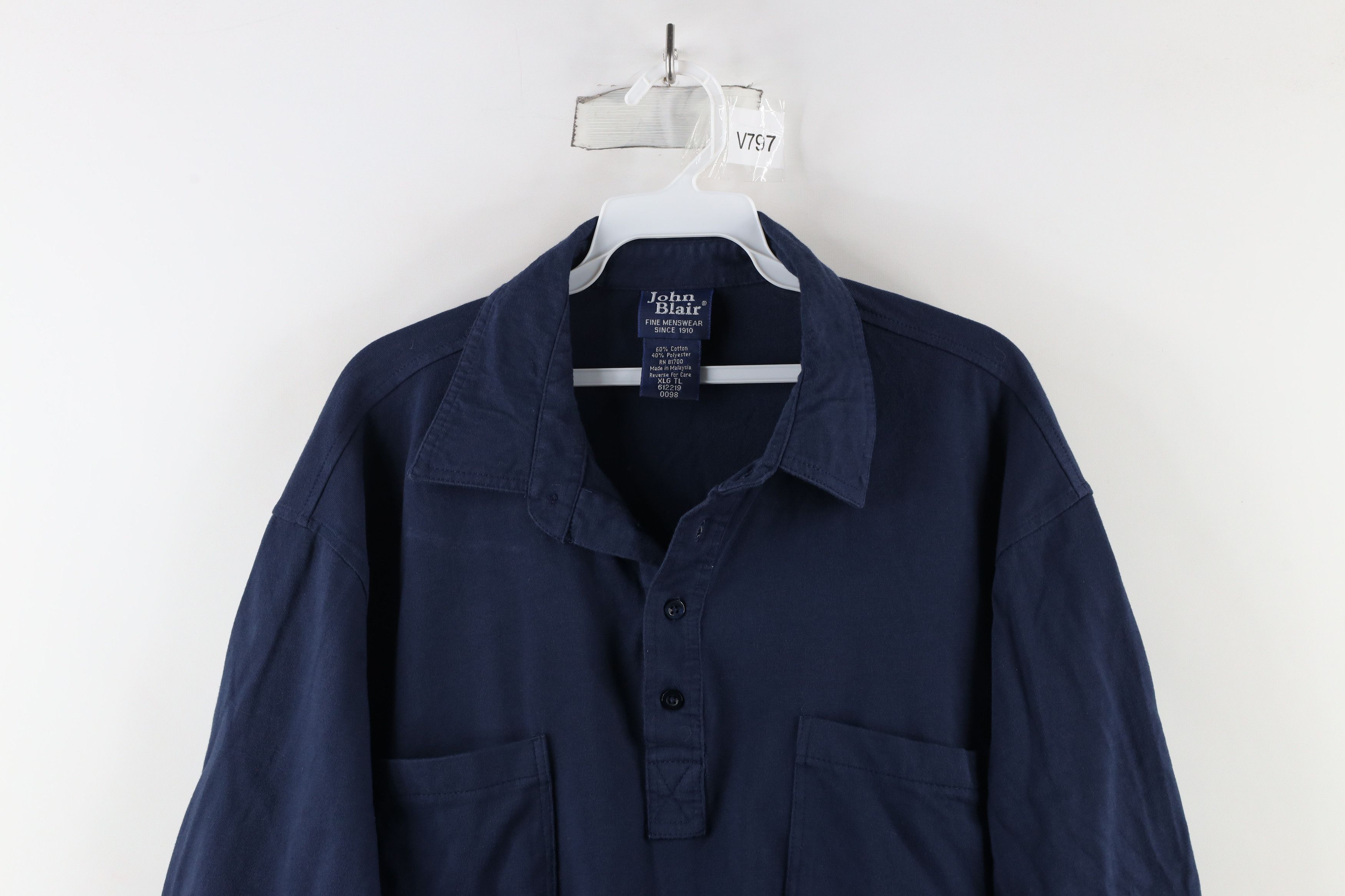 Vintage Vintage 90s Streetwear Pocket Collared Pullover Polo Shirt Size US XL / EU 56 / 4 - 2 Thumbnail