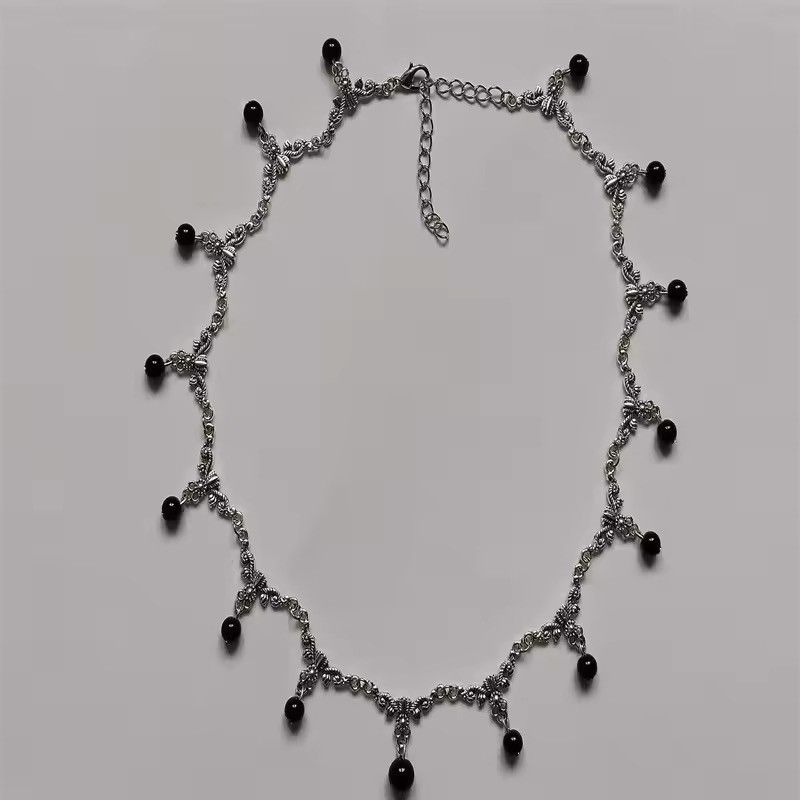 Jewelry Black Goth Onyx Gemstone Necklace Size ONE SIZE - 4 Thumbnail