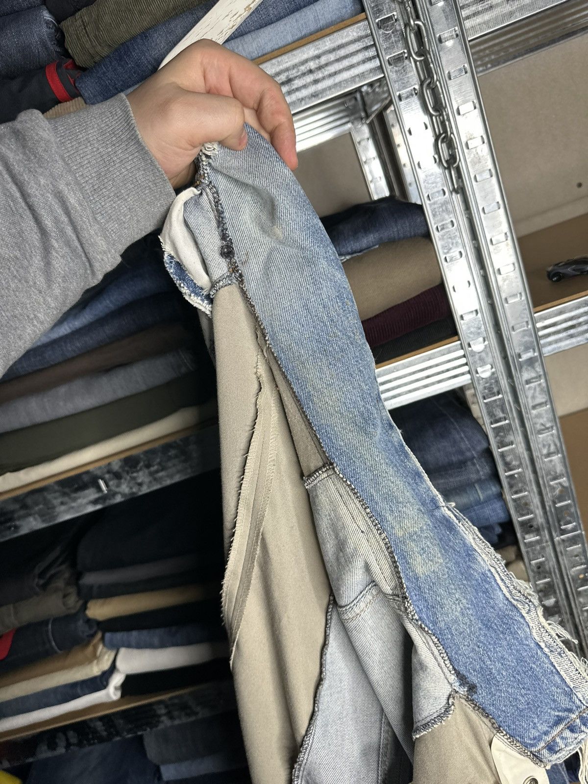Levi's 1:1 Custom Levi's Denim Military Pants Patchwork Jacket Size US L / EU 52-54 / 3 - 14 Thumbnail