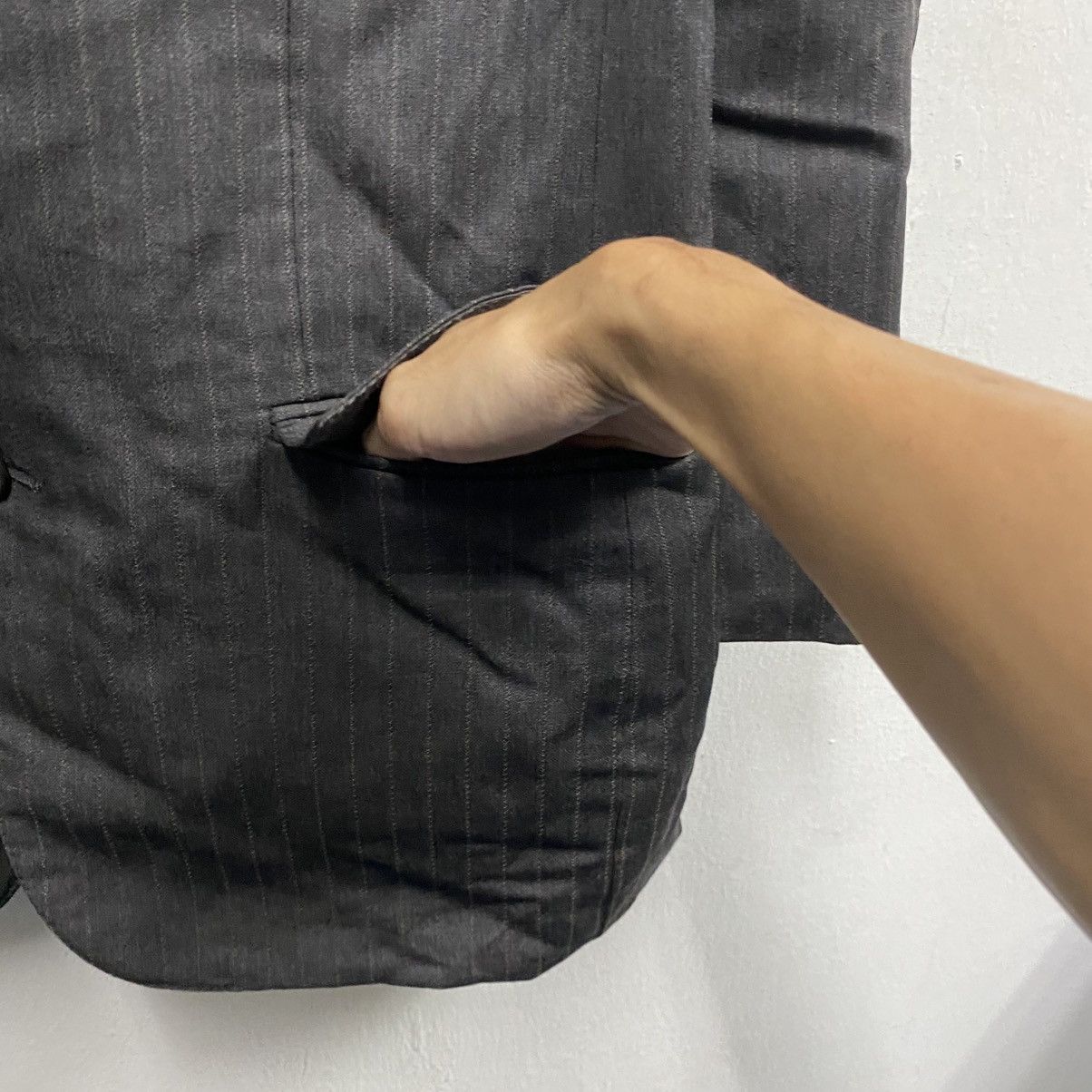 Givenchy Vintage Givenchy Monsieur Pinstripe Blazer Jacket 38R-40R Size 38R - 8 Thumbnail