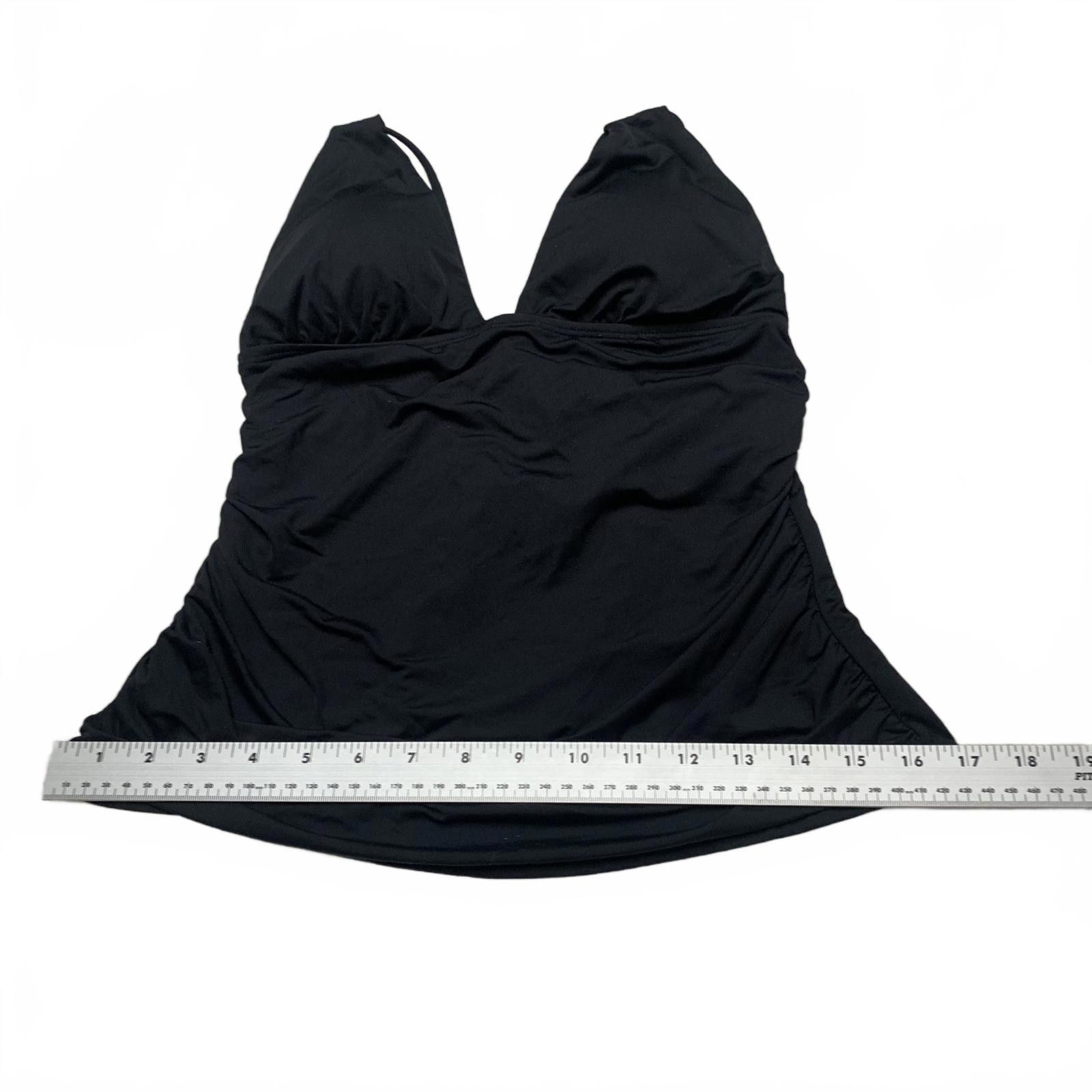 Other La Blanca Women's Size 10 Black Halter Swim Top Ruched Bust Size ONE SIZE - 10 Thumbnail