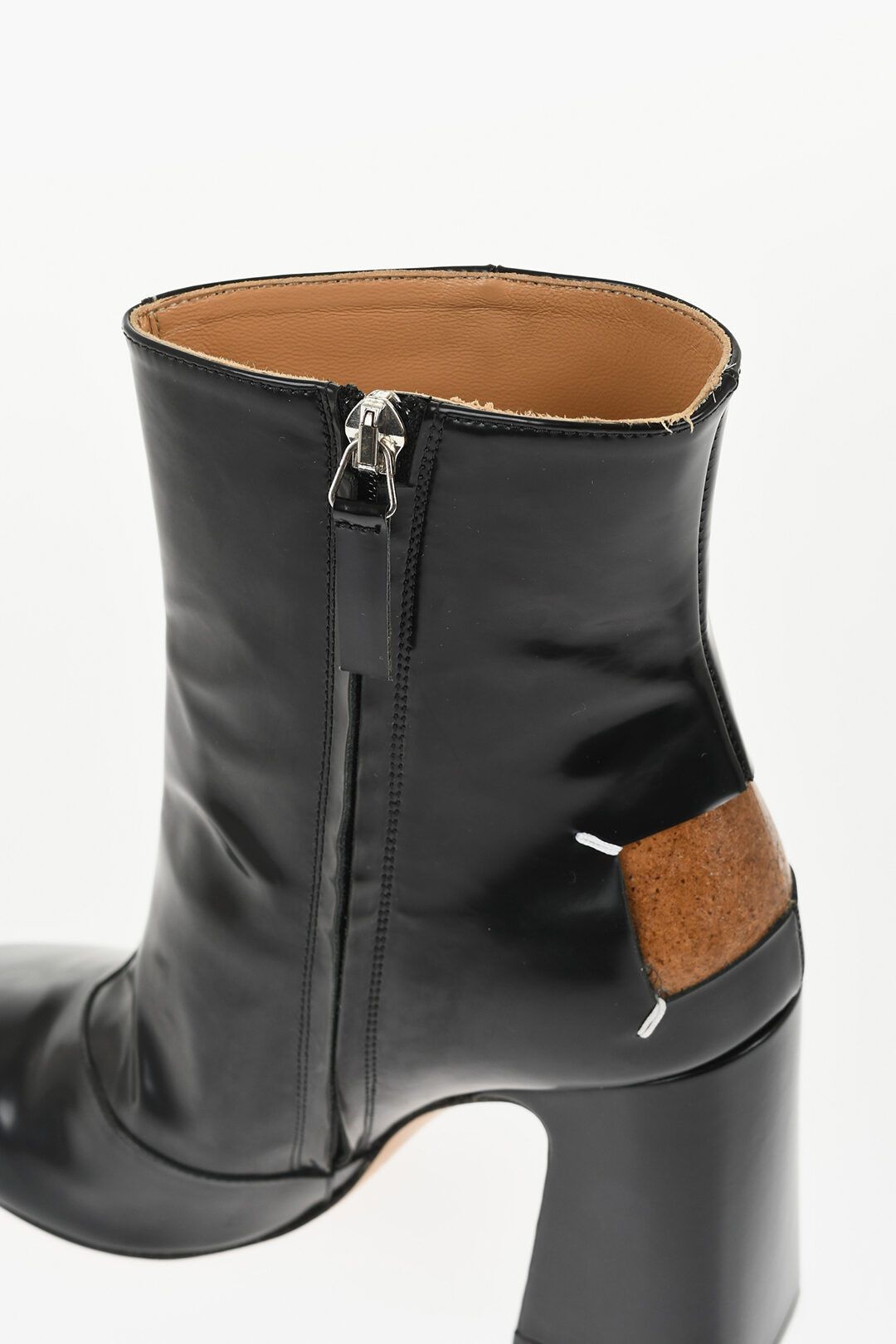 Maison Margiela og1mm1125 Brushed Leather Ankle Boots in Black Size US 11 / IT 41 - 5 Thumbnail