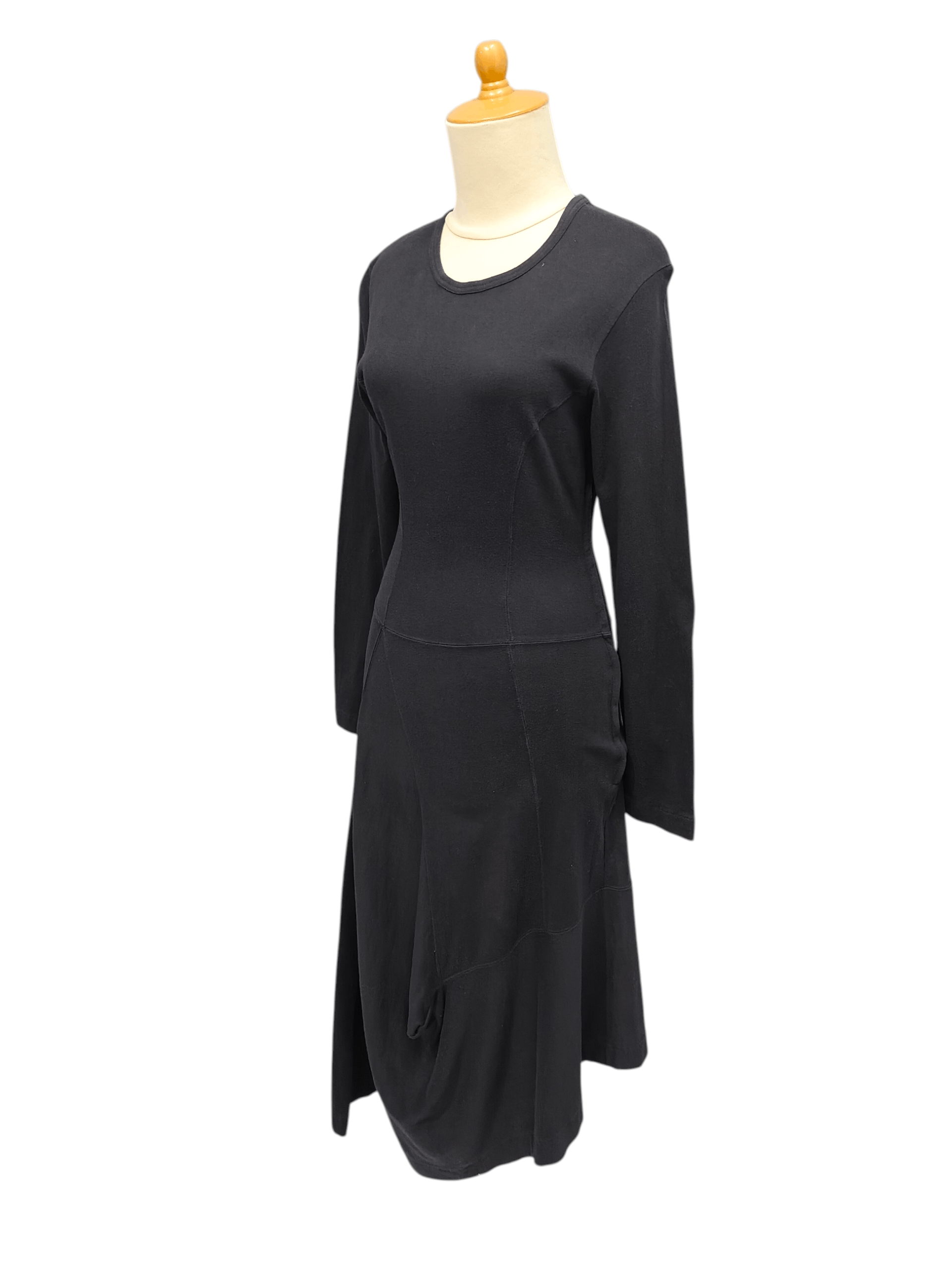 Comme des Garcons 90s CDG-Archive Experimental Cutting Asymmetric Draped Dress Size M / US 6-8 / IT 42-44 - 3 Thumbnail