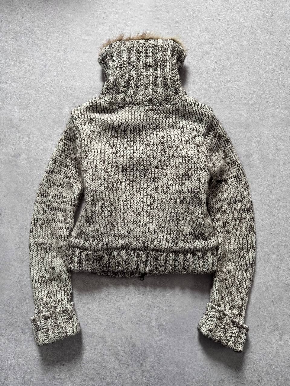 Japanese Brand Crazy Y2K Faux Fur Opium Mohair Knit Jacket Size M / US 6-8 / IT 42-44 - 3 Thumbnail