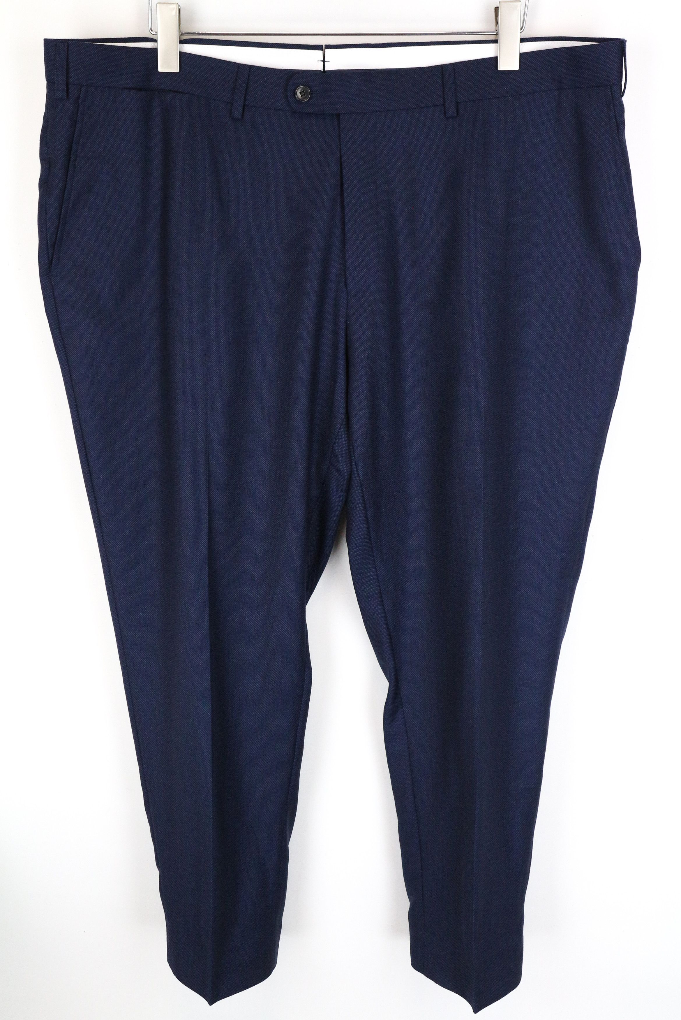 Suitsupply UK46S Pleated Classic Blue Wool Lined Trousers 61656 Size 46S - 1 Thumbnail