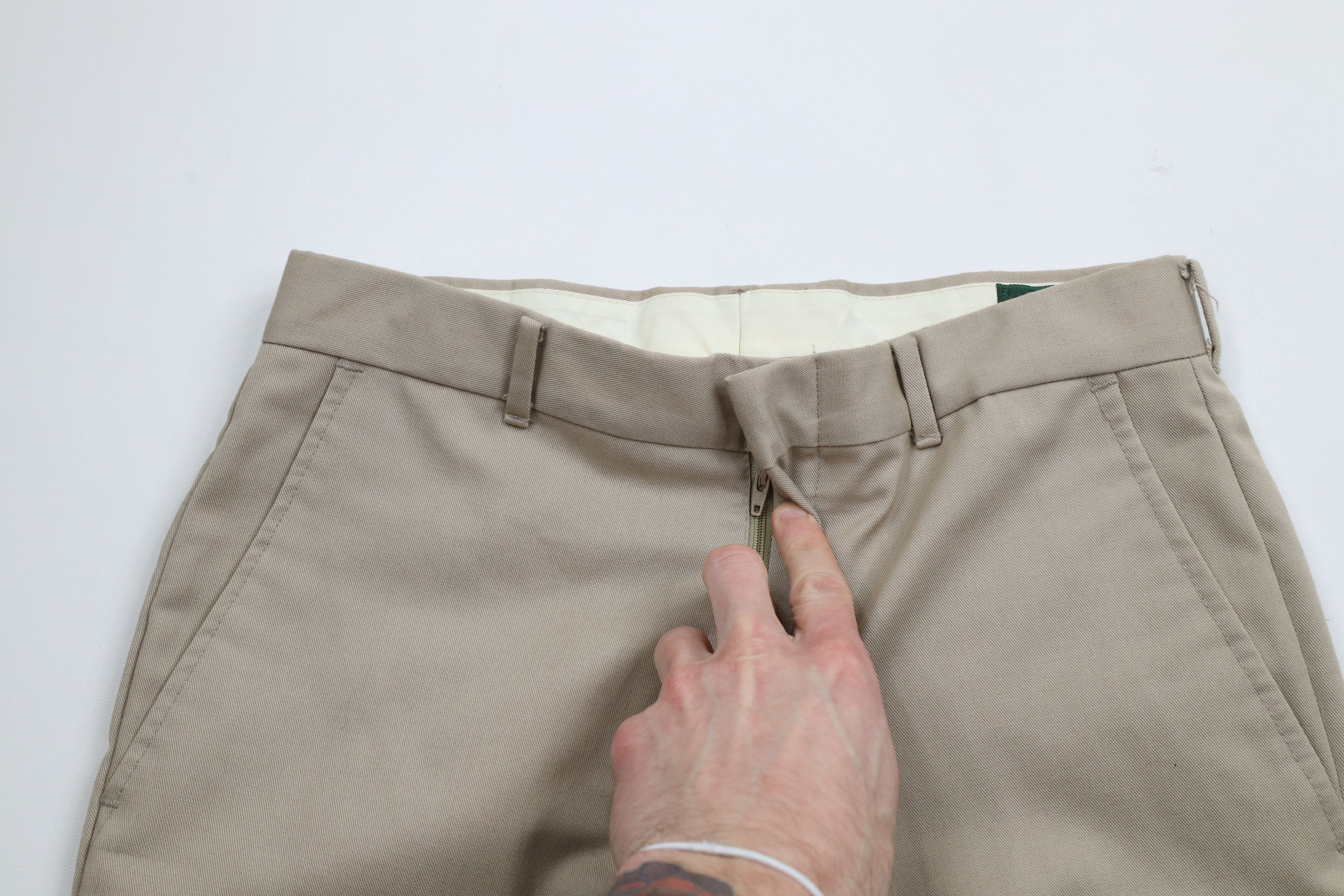 Vintage Vintage 70s Streetwear Wide Leg Cotton Chino Pants Beige USA Size US 30 / EU 46 - 7 Thumbnail